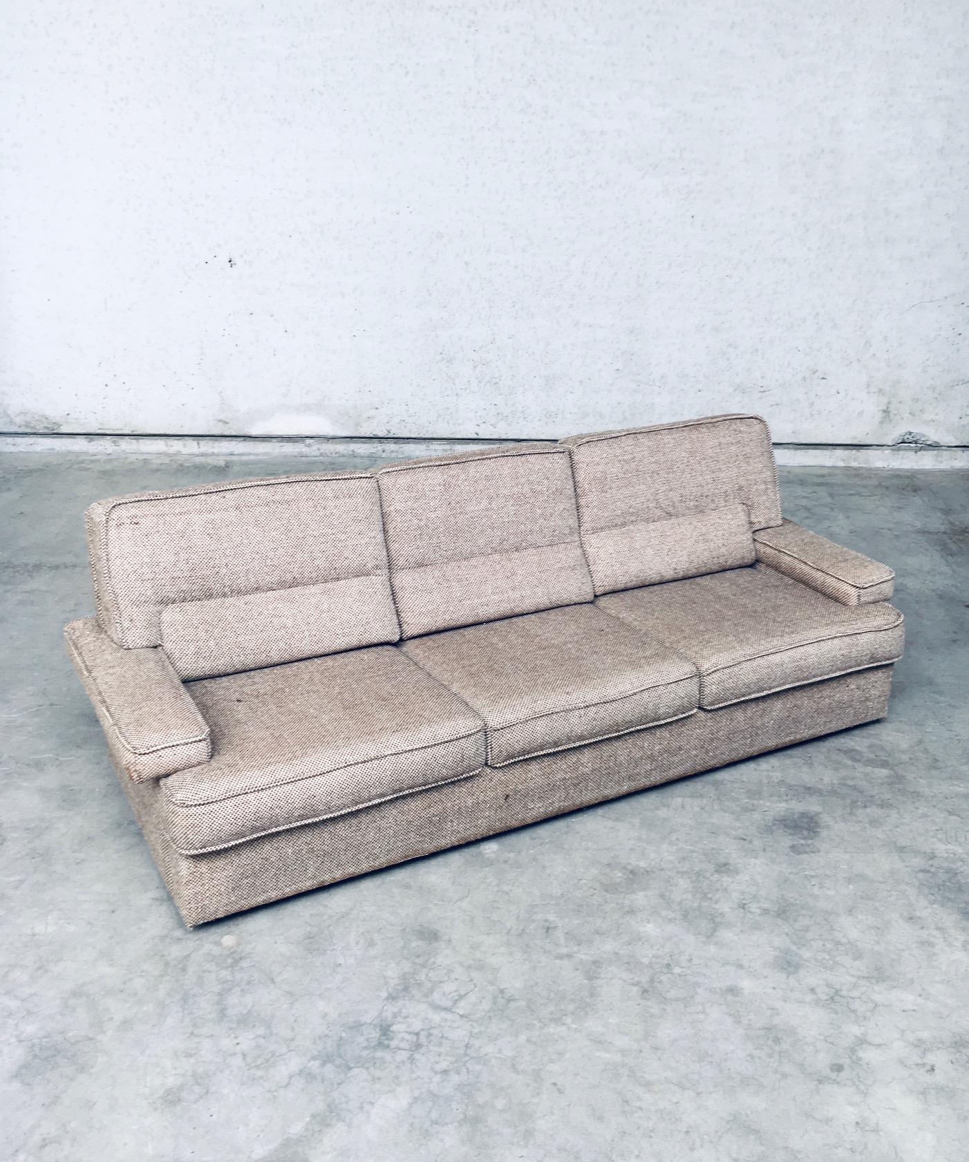Mid-Century Modern Midcentury Modern Design Boucle 3 Seat Sofa, Italy 1970's For Sale