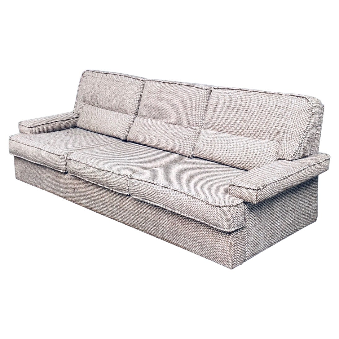 Sofá de 3 plazas Boucle de diseño moderno de mediados de siglo, Italia Años 70