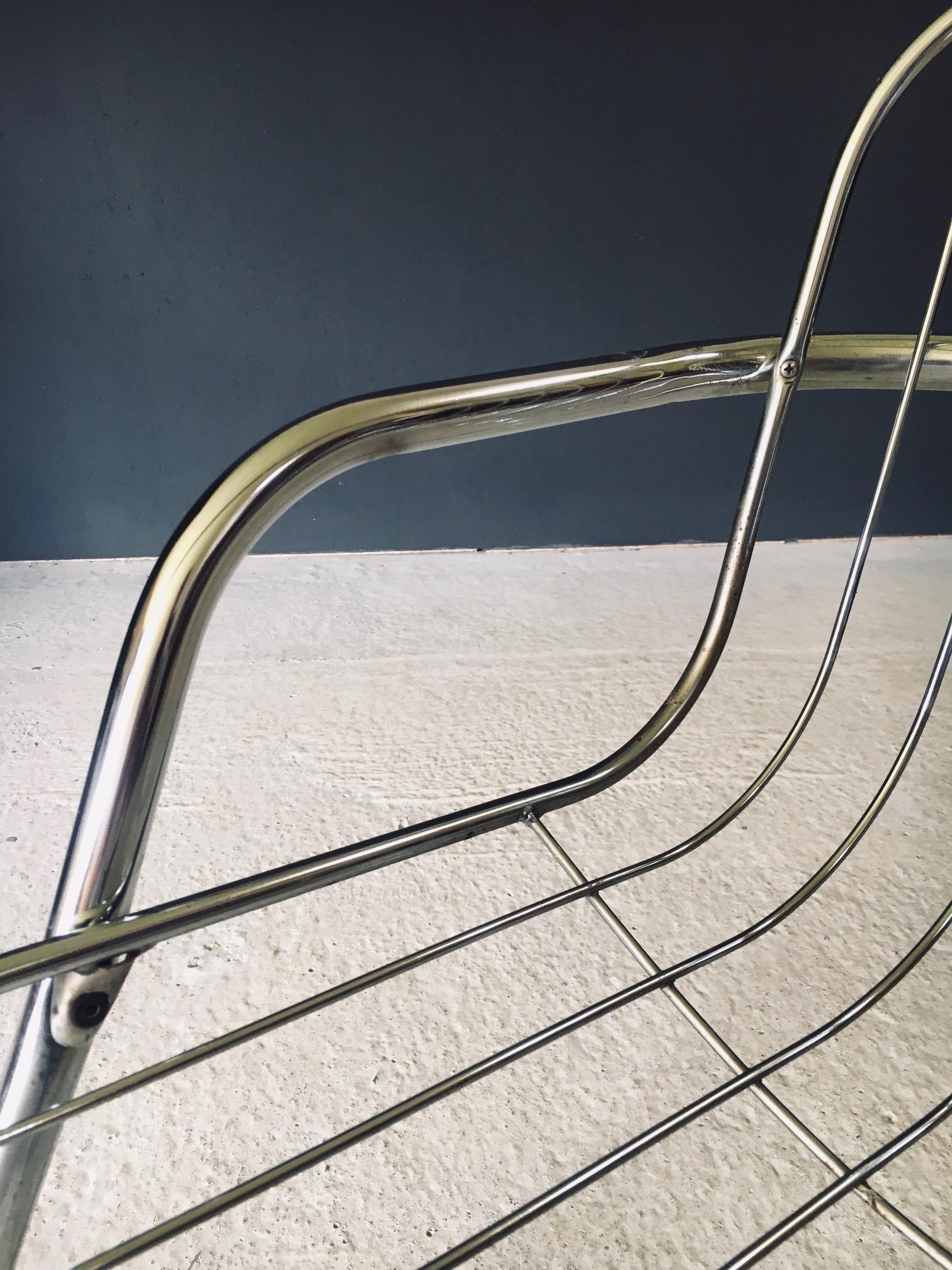 Midcentury Modern Design Chrome Dining Chairs by Gastone Rinaldi, Italy 1970's im Angebot 11