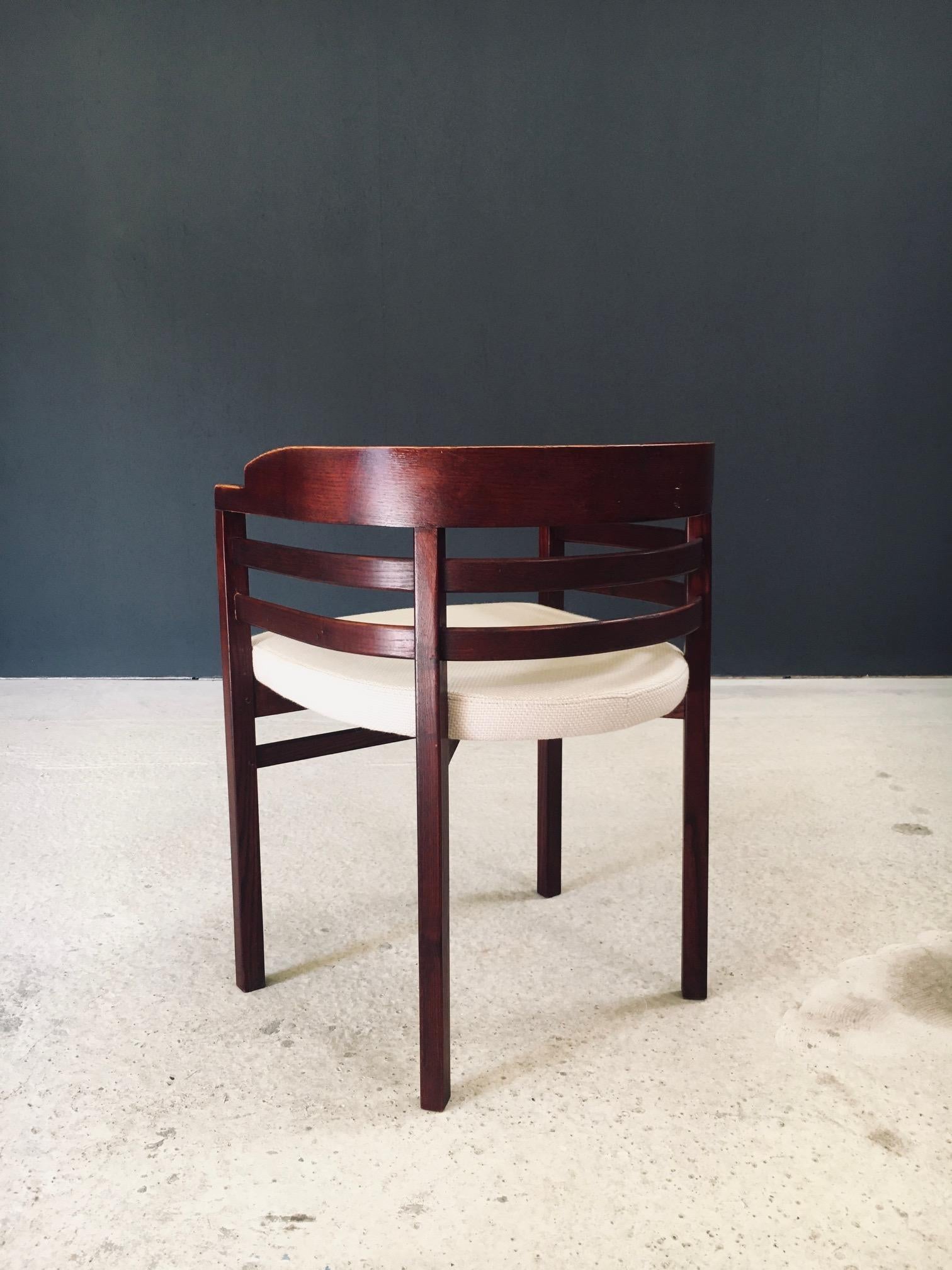 Midcentury Modern Design Curved Dining Chair Set, Italy 1970's en vente 5