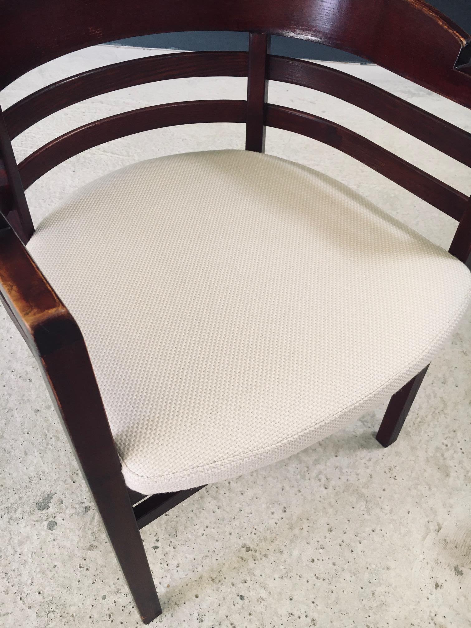 Midcentury Modern Design Curved Dining Chair Set, Italy 1970's en vente 7