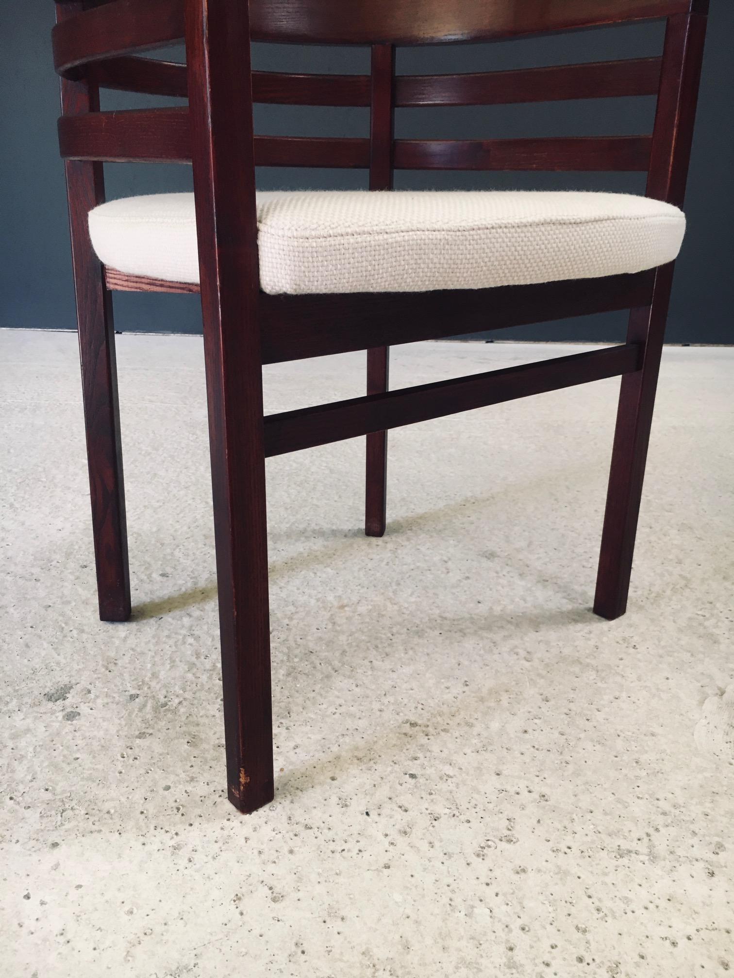 Midcentury Modern Design Curved Dining Chair Set, Italy 1970's en vente 8