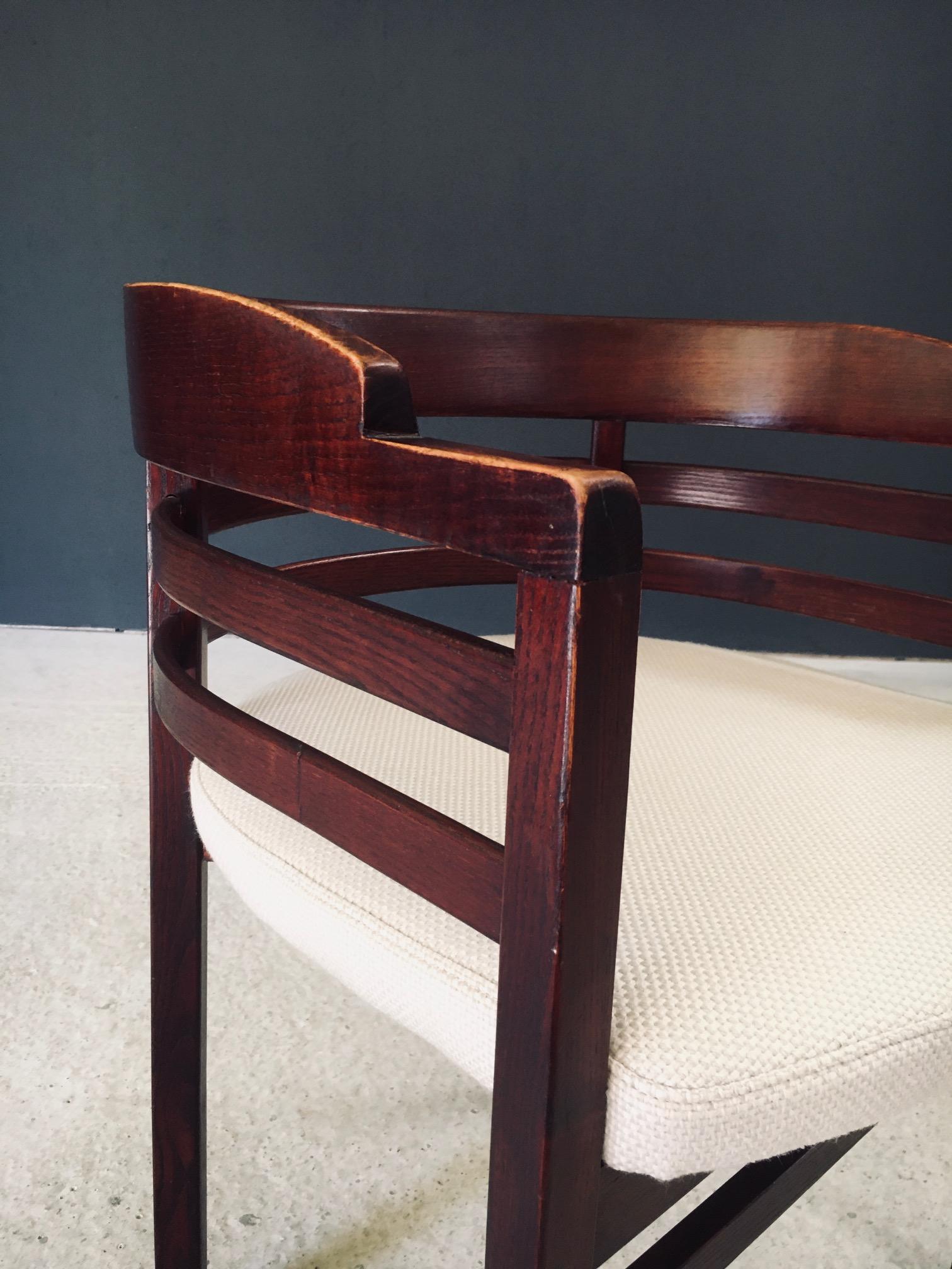 Midcentury Modern Design Curved Dining Chair Set, Italy 1970's en vente 9