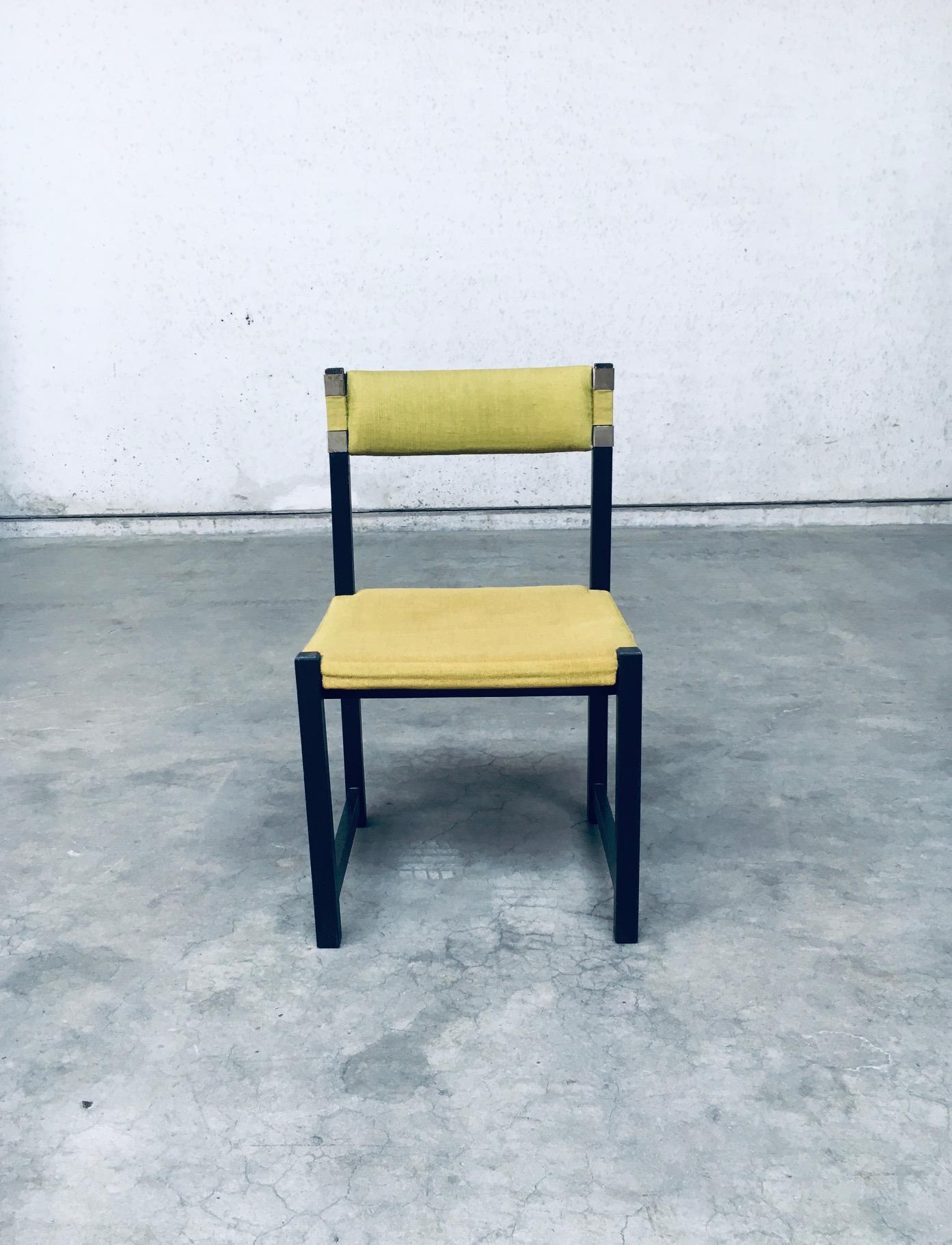 Midcentury Modern Design Dining Chair set by J. Batenburg for MI, Belgium 1969 For Sale 3