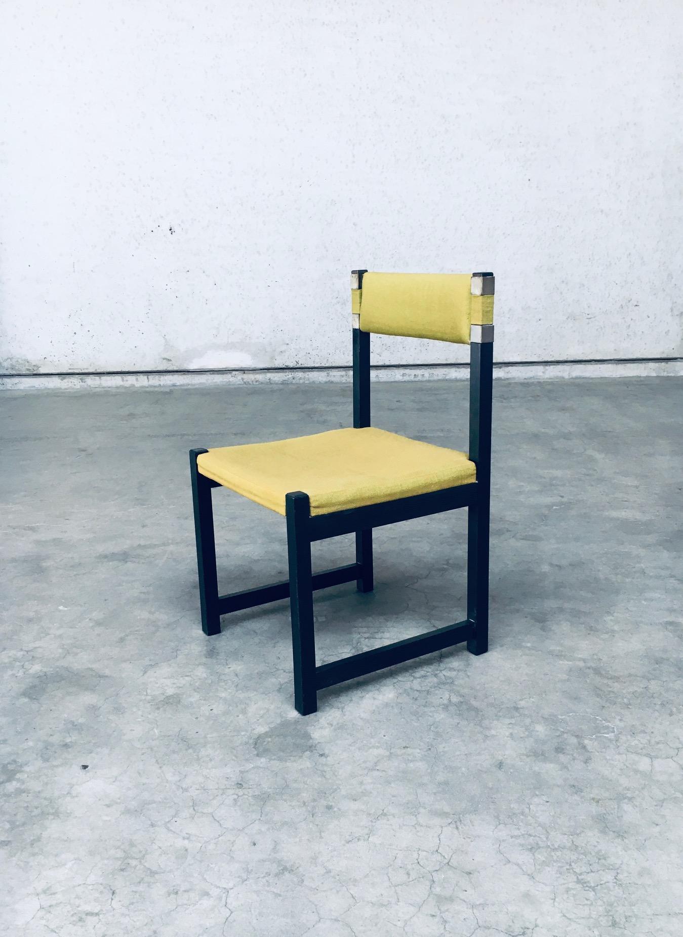 Midcentury Modern Design Dining Chair set by J. Batenburg for MI, Belgium 1969 For Sale 4