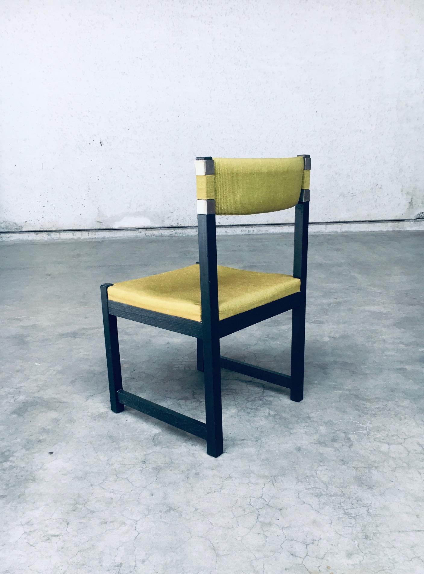 Midcentury Modern Design Dining Chair set by J. Batenburg for MI, Belgium 1969 For Sale 6