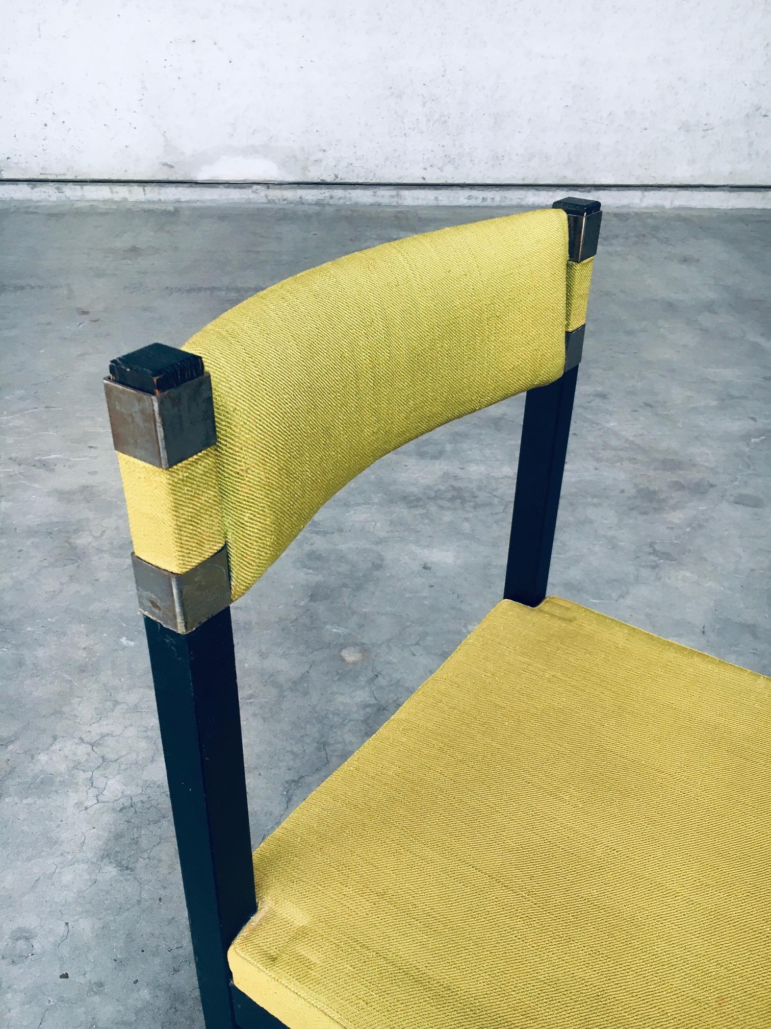 Midcentury Modern Design Dining Chair set by J. Batenburg for MI, Belgium 1969 For Sale 7