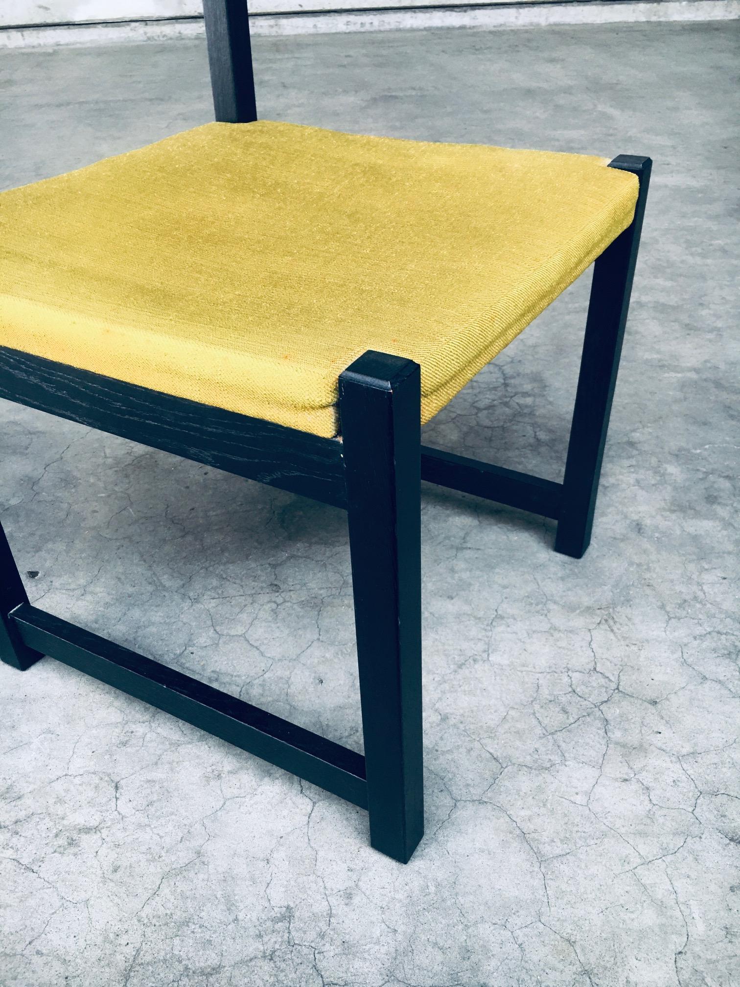 Midcentury Modern Design Dining Chair set by J. Batenburg for MI, Belgium 1969 For Sale 8