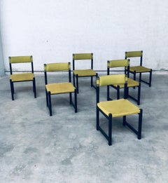 Midcentury Modern Design Dining Chair set by J. Batenburg for MI, Belgium 1969