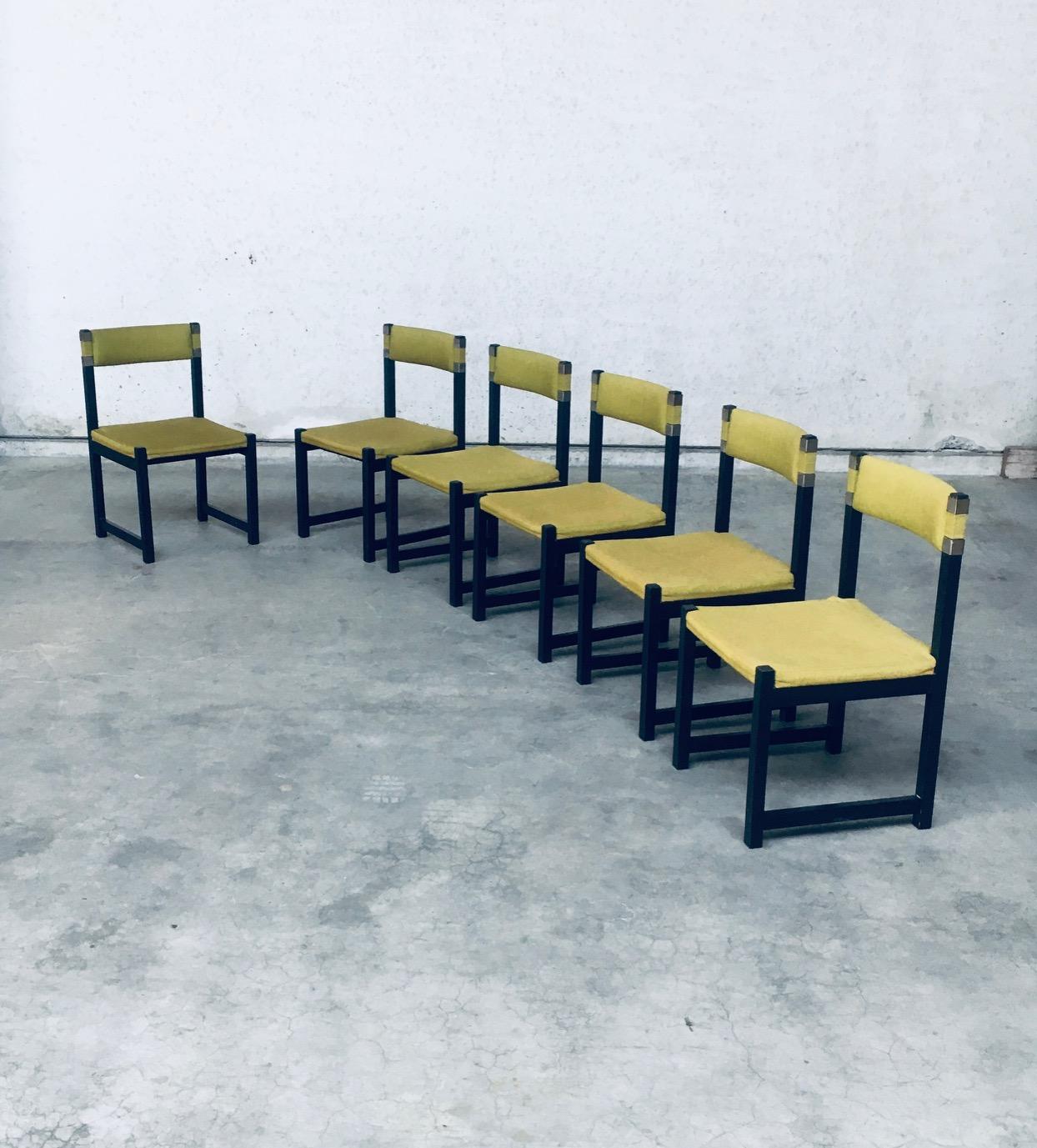 Belgian Midcentury Modern Design Dining Chair set by J. Batenburg for MI, Belgium 1969 For Sale