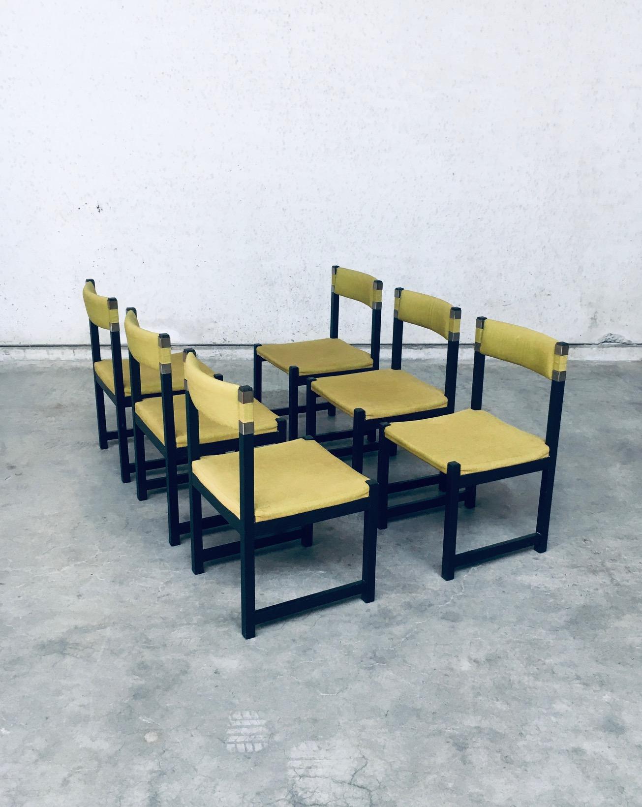 Mid-20th Century Midcentury Modern Design Dining Chair set by J. Batenburg for MI, Belgium 1969 For Sale