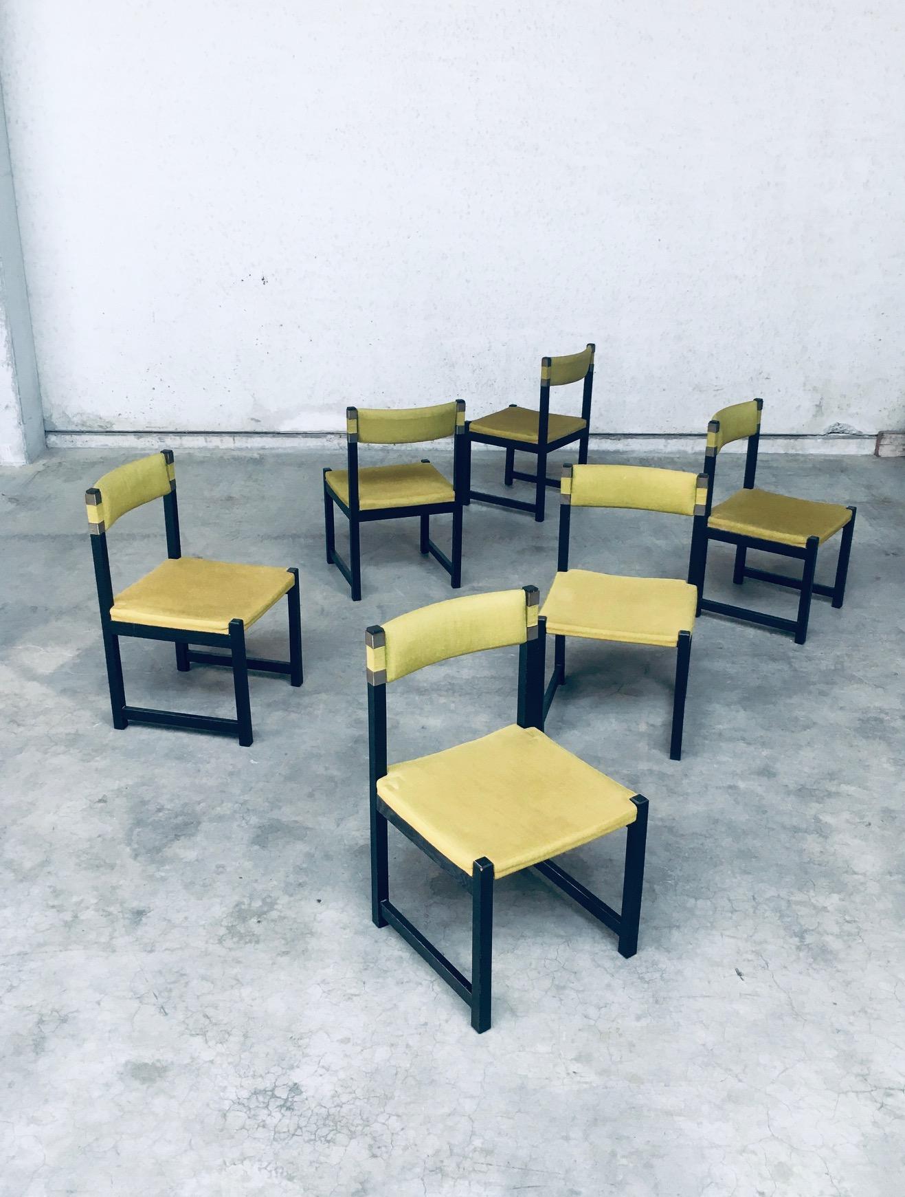 Midcentury Modern Design Dining Chair set by J. Batenburg for MI, Belgium 1969 For Sale 1