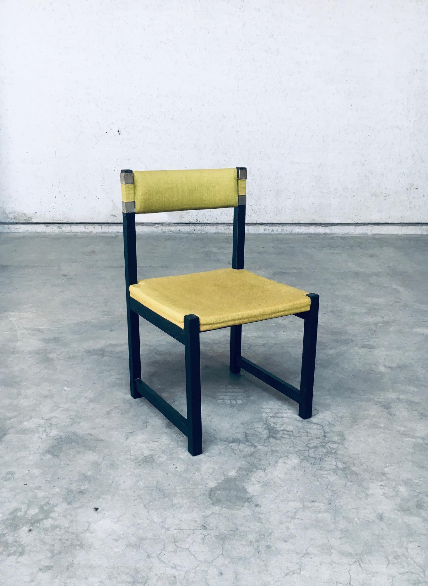 Midcentury Modern Design Dining Chair set by J. Batenburg for MI, Belgium 1969 For Sale 2