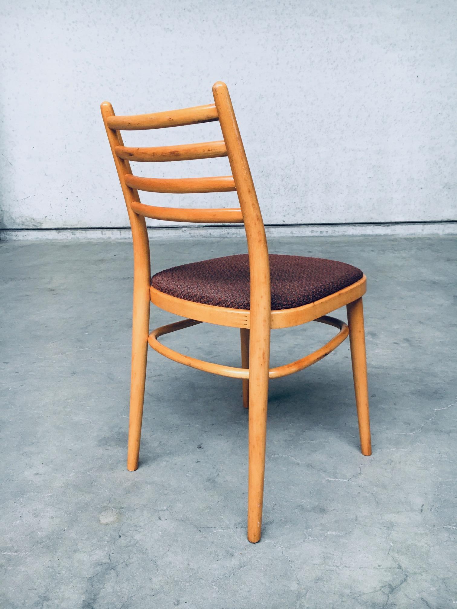 Mid-Century Modern Design Dining Chair Set by Ton, 1968, Czechoslovakia For Sale 5