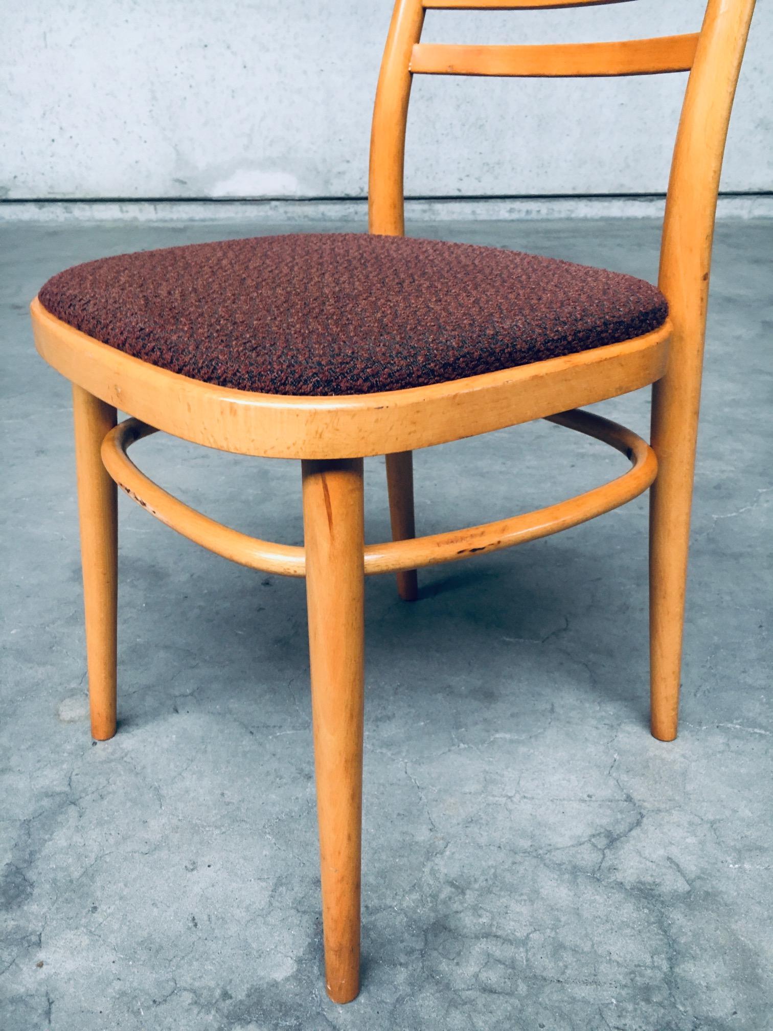 Mid-Century Modern Design Dining Chair Set by Ton, 1968, Czechoslovakia For Sale 7
