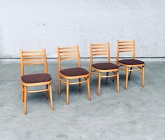 Mid-Century Modern Design Dining Chair Set by Ton, 1968, Czechoslovakia