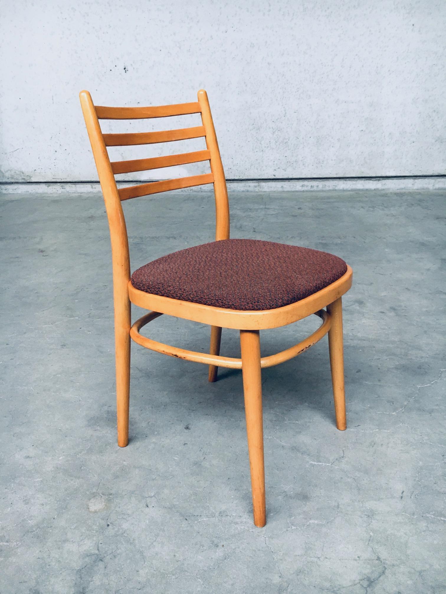 Mid-Century Modern Design Dining Chair Set by Ton, 1968, Czechoslovakia For Sale 4