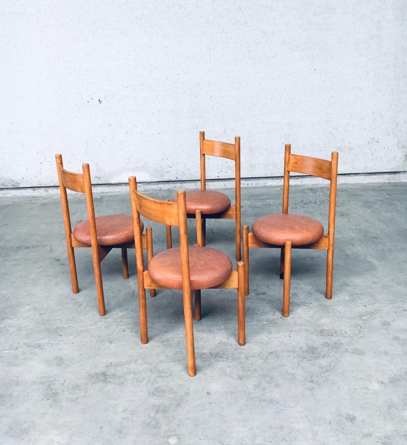 Mid-20th Century Midcentury Modern Design Dining Chair set in the style of Charlotte Perriand For Sale