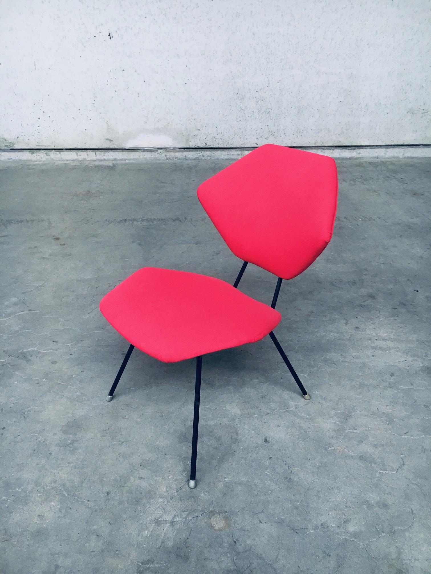 Mid-Century Modern Design Low Side Chair Set, Italy, 1950s For Sale 5