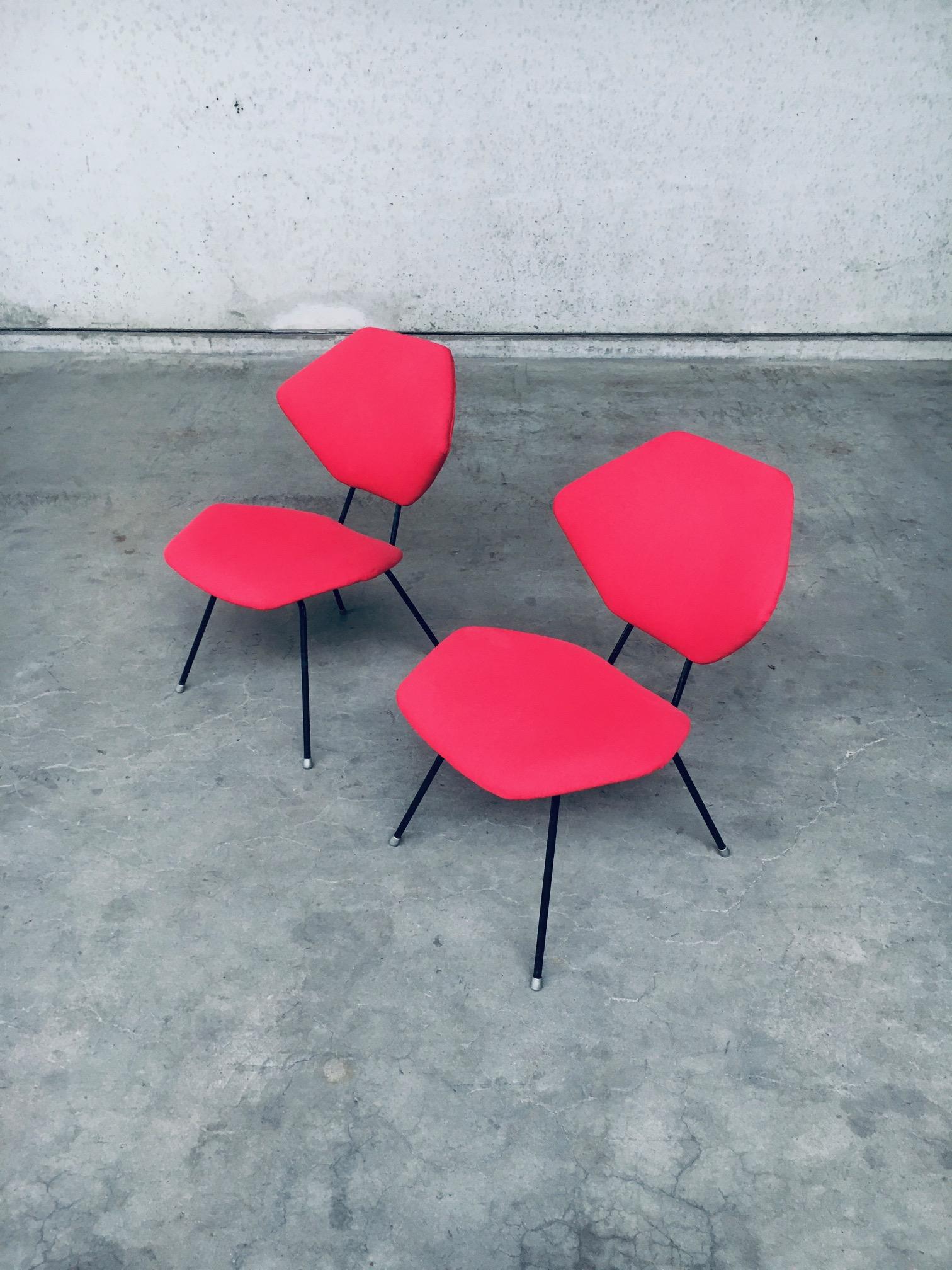Mid-20th Century Mid-Century Modern Design Low Side Chair Set, Italy, 1950s For Sale