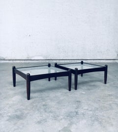 Midcentury Modern Design Low Side table set, Sweden 1960's