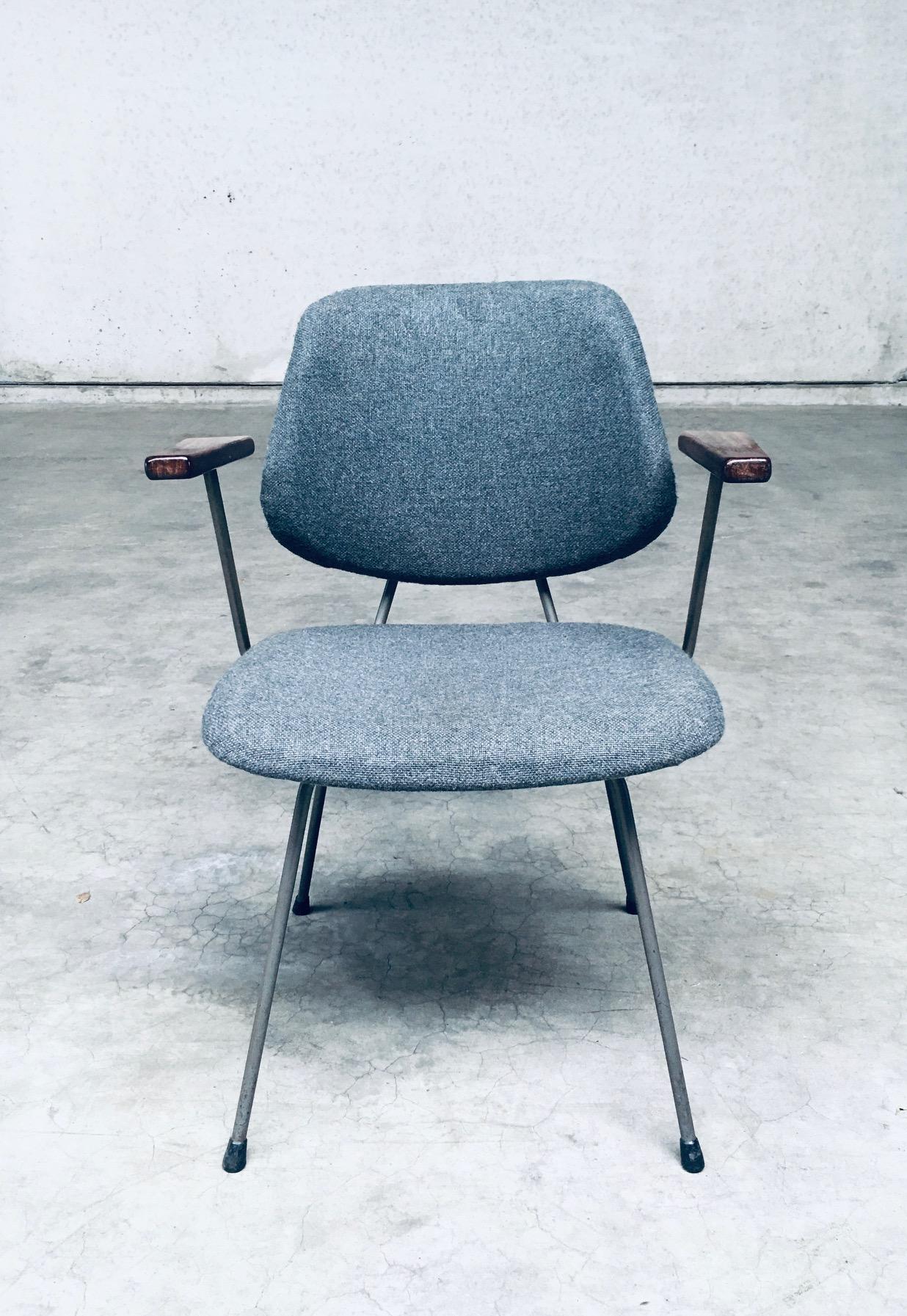 Midcentury Modern Design Office Chair set by Wim Rietveld for Kembo, 1950's For Sale 3