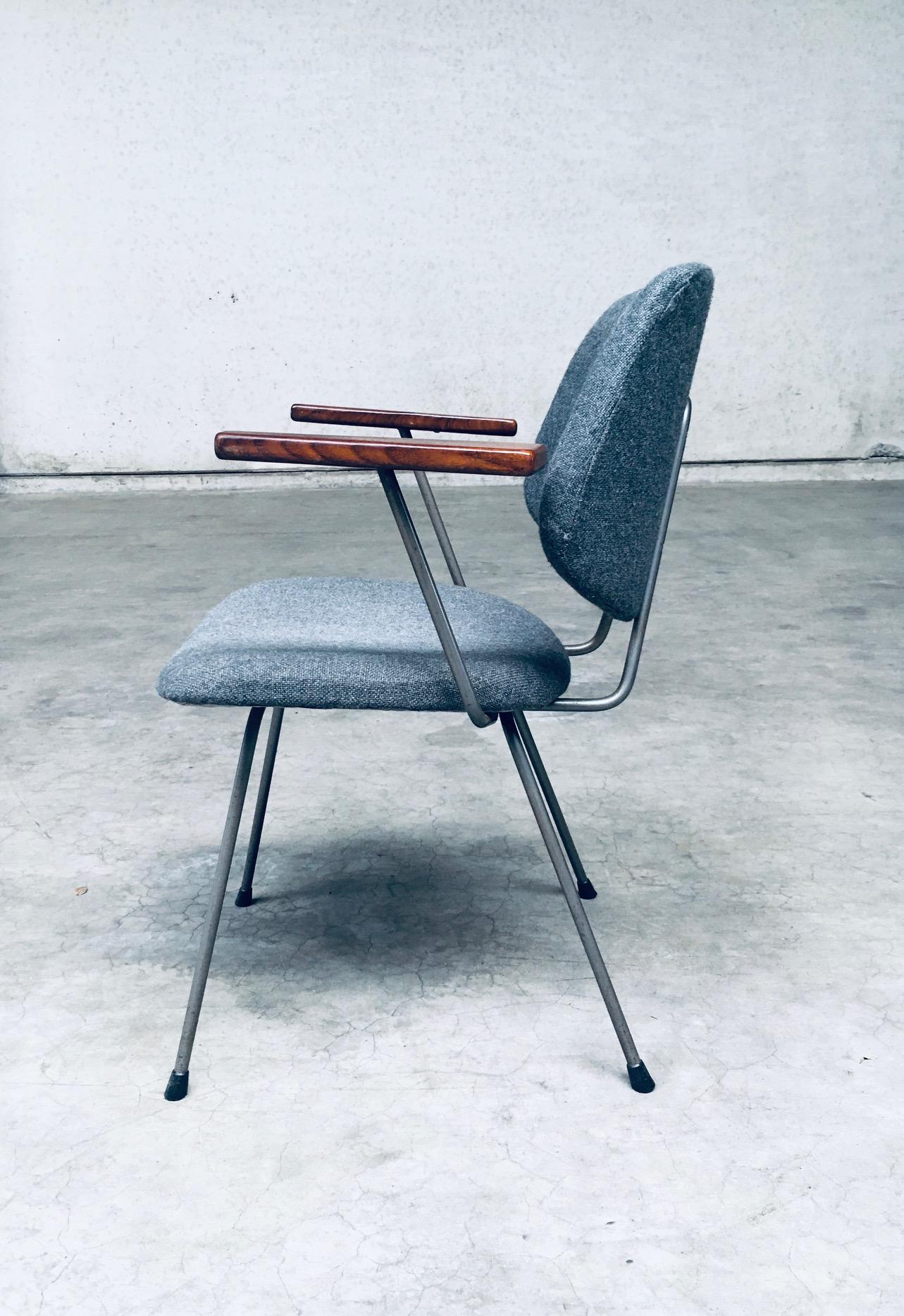 Midcentury Modern Design Office Chair set by Wim Rietveld for Kembo, 1950's For Sale 4