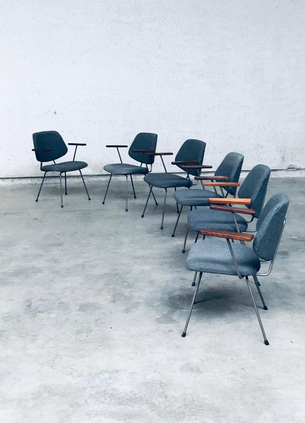 Mid-Century Modern Ensemble de chaises de bureau de Wim Rietveld pour Kembo, années 1950 en vente