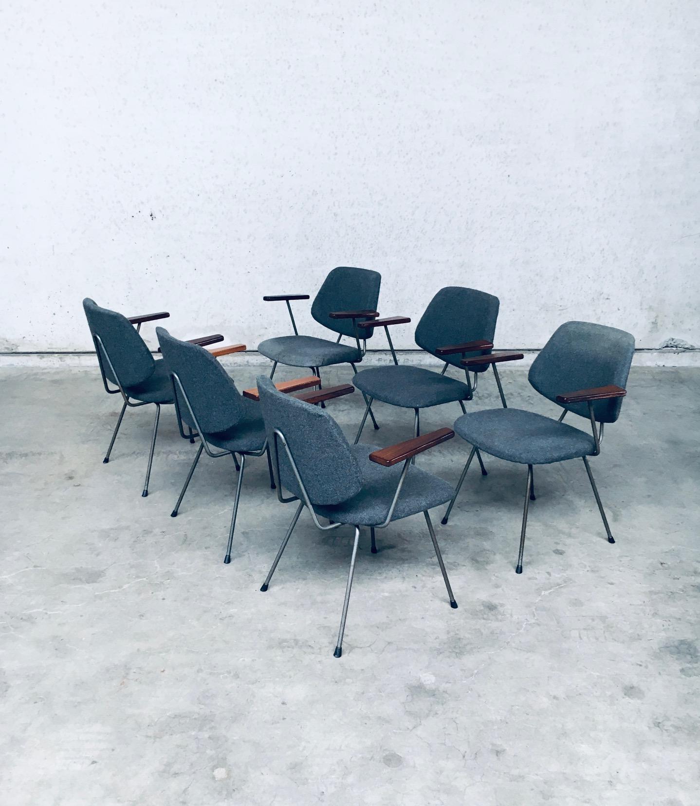 Dutch Midcentury Modern Design Office Chair set by Wim Rietveld for Kembo, 1950's For Sale