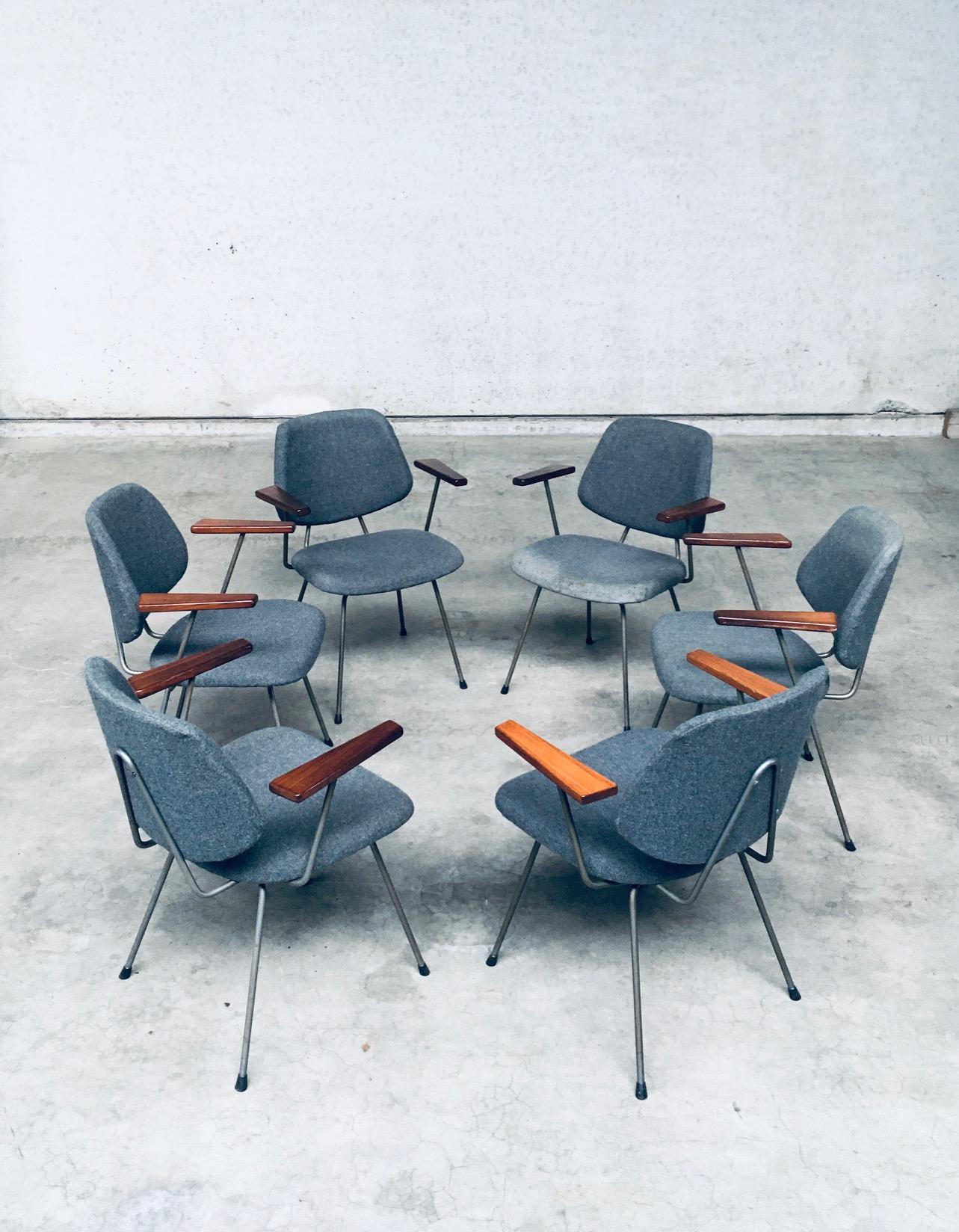 Milieu du XXe siècle Ensemble de chaises de bureau de Wim Rietveld pour Kembo, années 1950 en vente