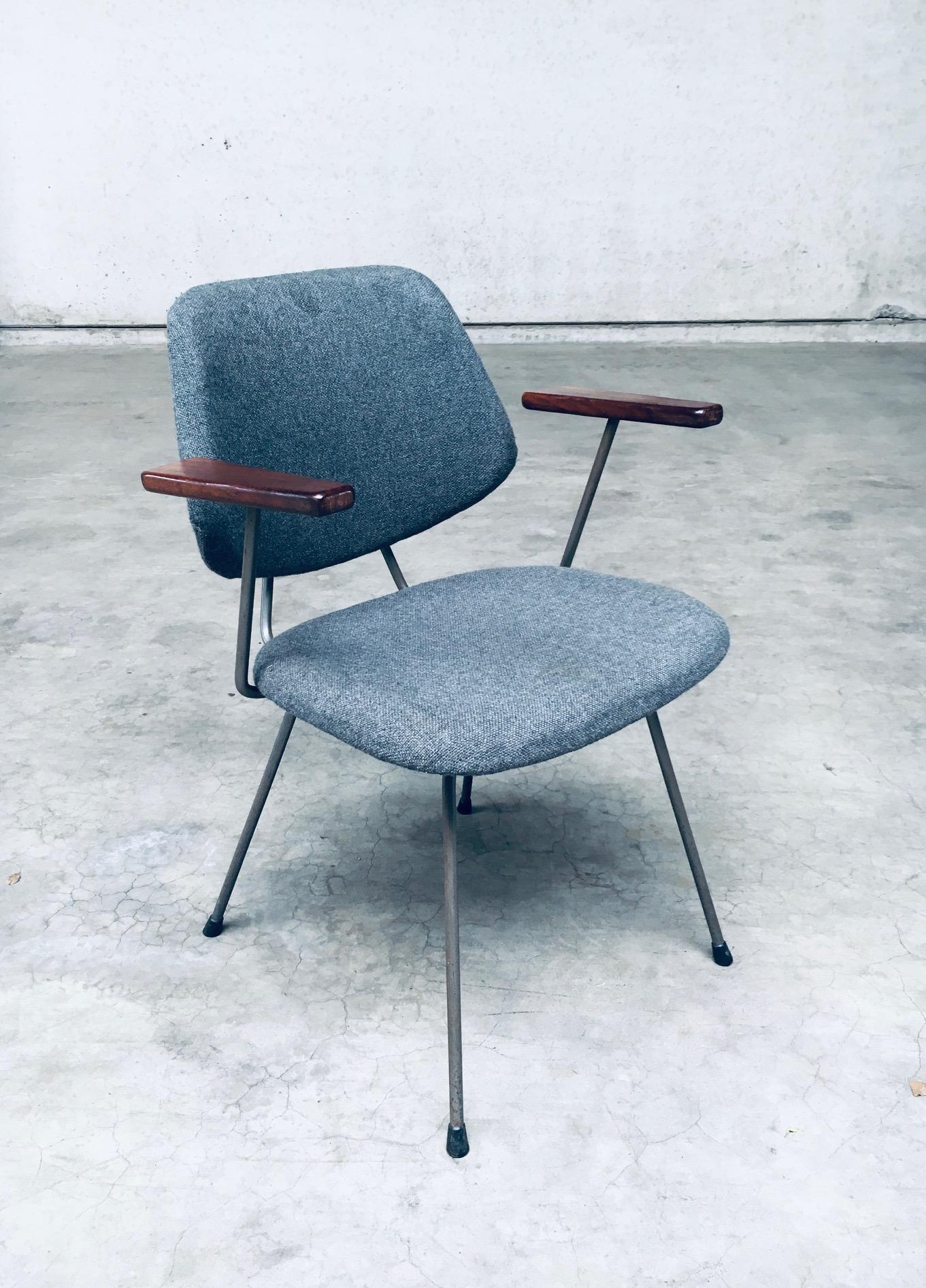 Midcentury Modern Design Office Chair set by Wim Rietveld for Kembo, 1950's For Sale 1