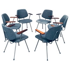 Set di sedie da ufficio di design moderno del Midcentury di Wim Rietveld per Kembo, anni '50