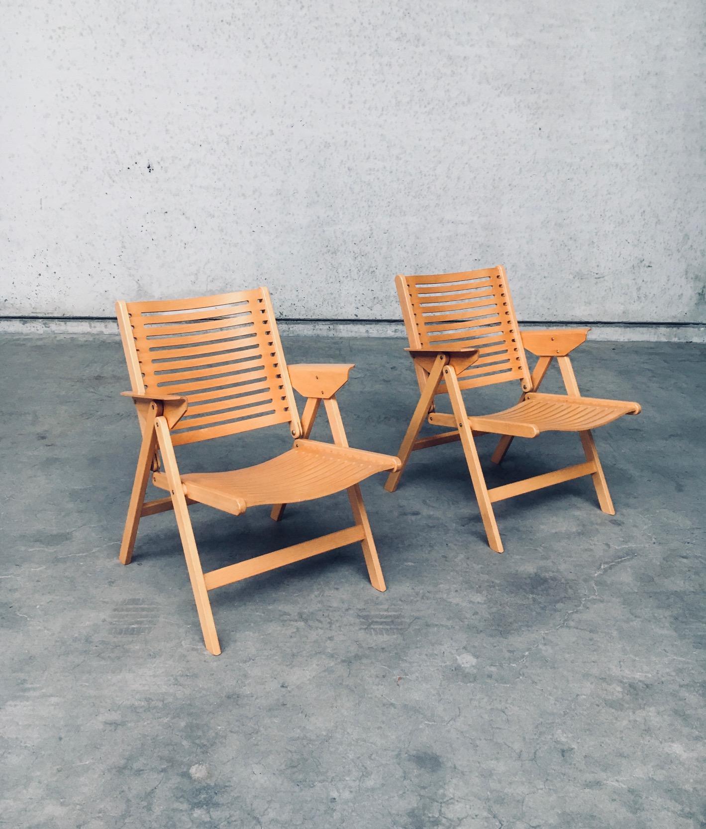Set di 2 sedie pieghevoli vintage di Midcentury Modern Design 