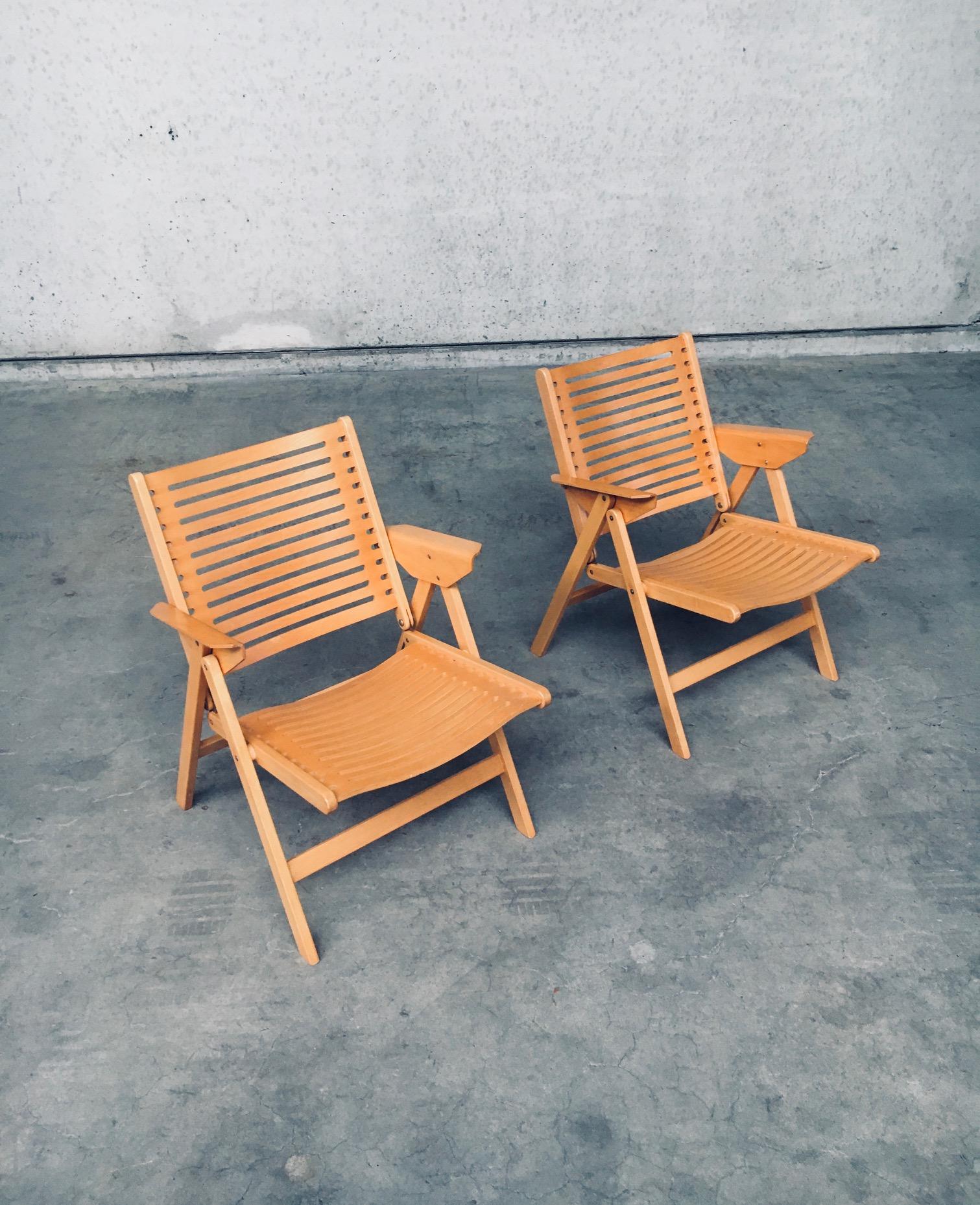 Mid-Century moderno Sedie pieghevoli REX Kralj di Nico Kralj per Stol Kamnik, design moderno del Medioevo in vendita