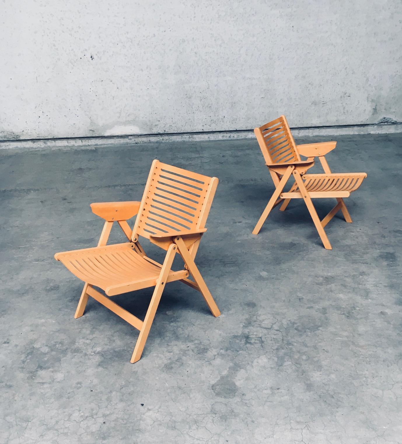 Sedie pieghevoli REX Kralj di Nico Kralj per Stol Kamnik, design moderno del Medioevo in vendita 1