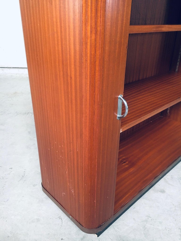 Mid-Century Modern Design Sliding Door Filing Cabinet, 1960s, Belgium ...