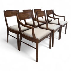 Midcentury Modern Dining Chair Cane Back Set of 6