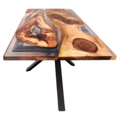 Midcentury Modern Style Dining Table Luxury Walnut Rustic Table