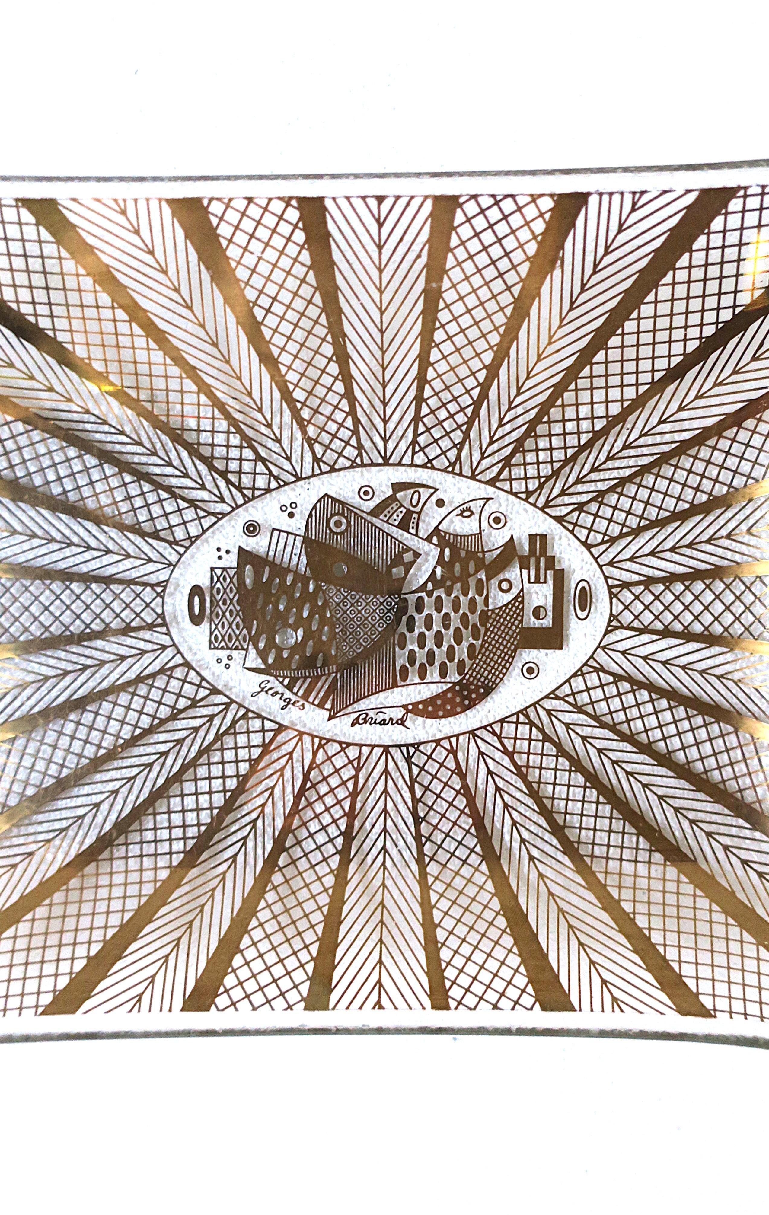 Vetro Portapiatti moderno di metà secolo, anni '60 circa in vendita