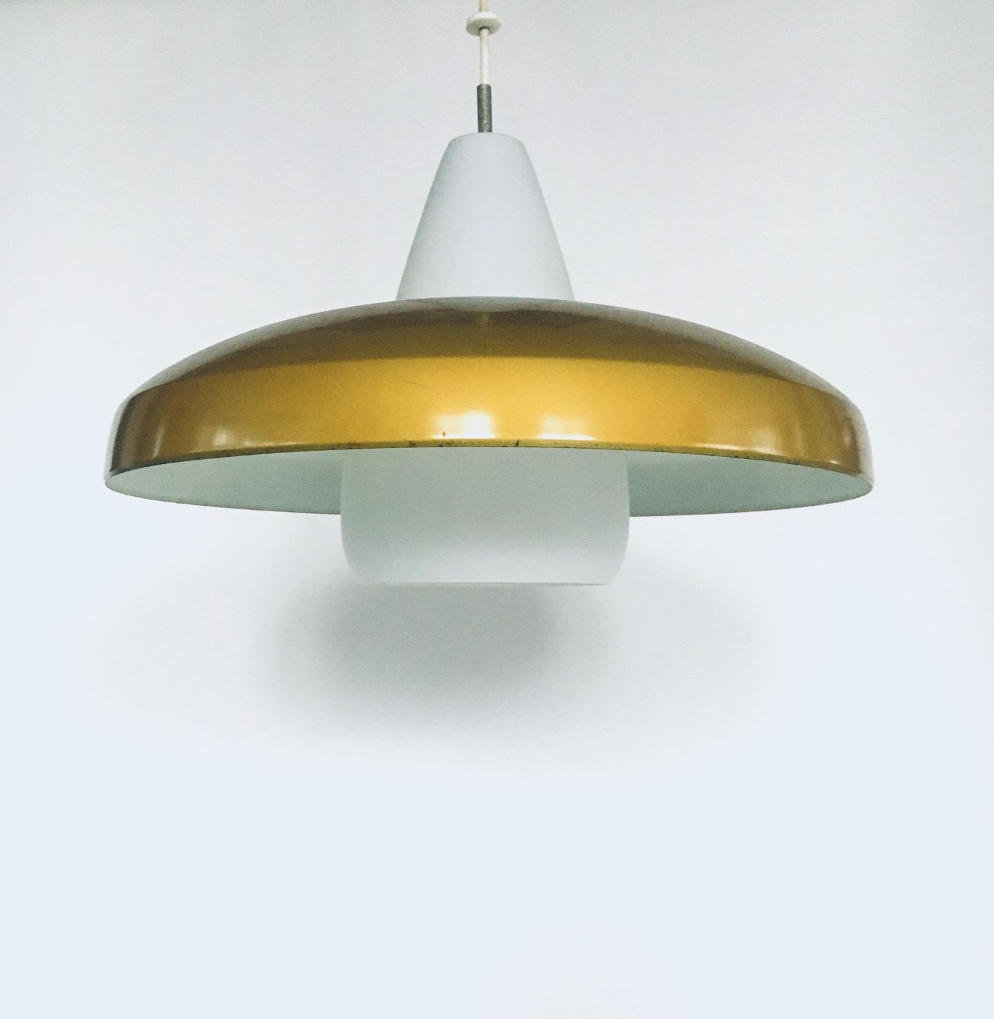 Metal Mid-Century Modern Dutch Design Pendant Lamp by Philips, 1950s For Sale