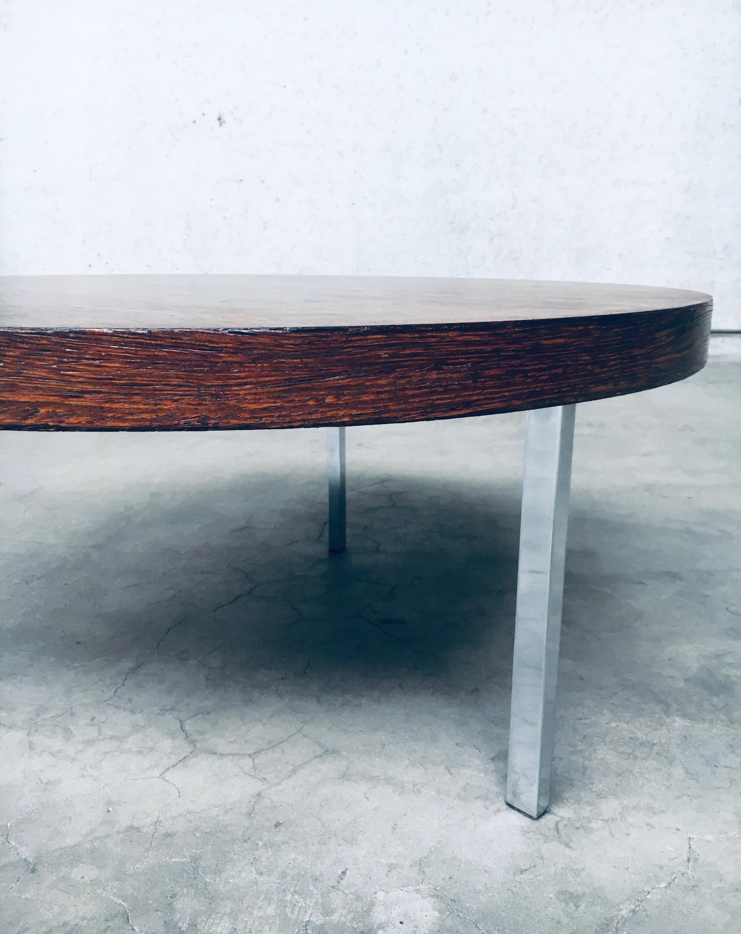 Midcentury Modern Dutch Design Tripod Coffee Table, Netherlands 1960's For Sale 8