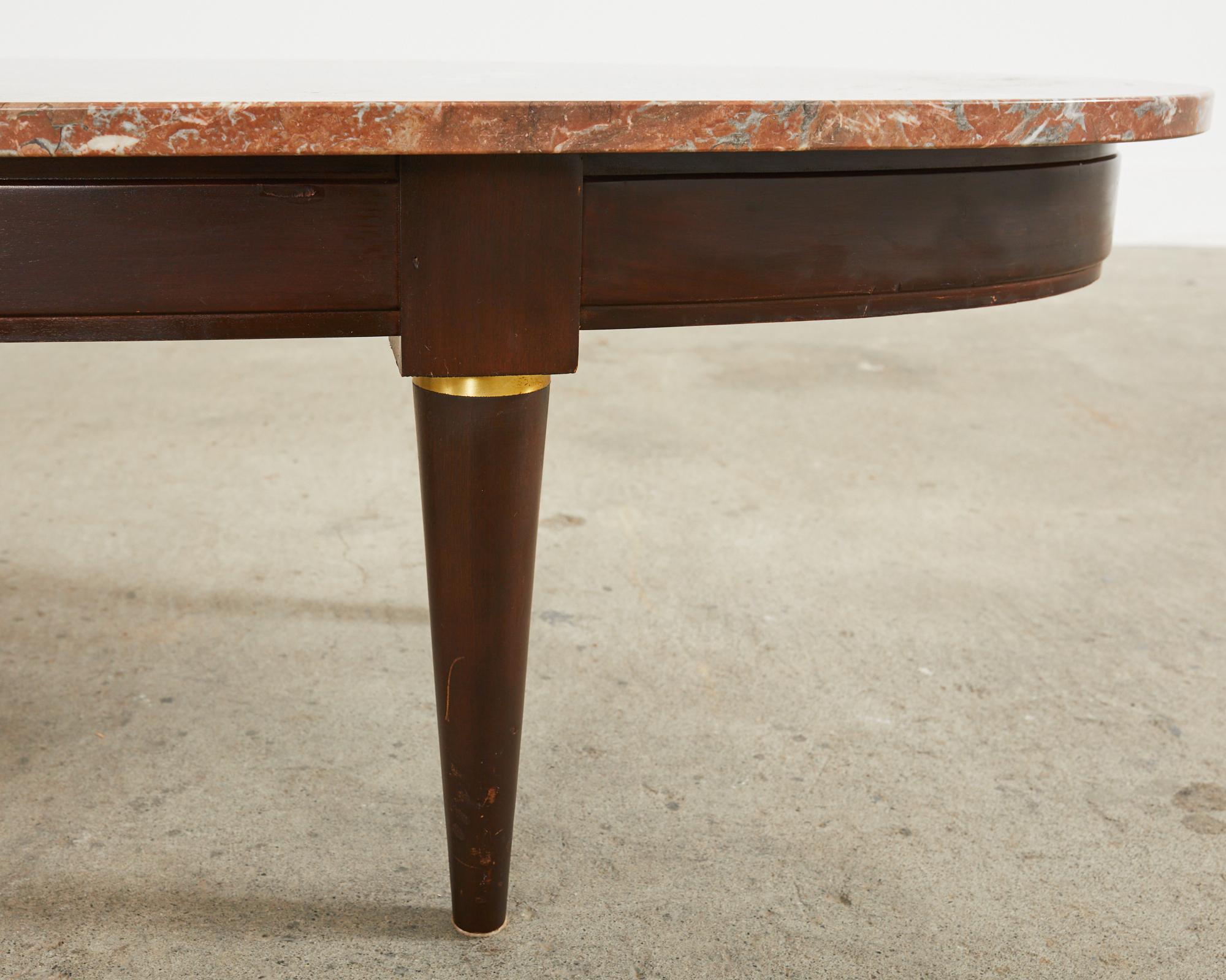 Mid-Century Modern Dutch Marble Top Surfboard Cocktail Table For Sale 4