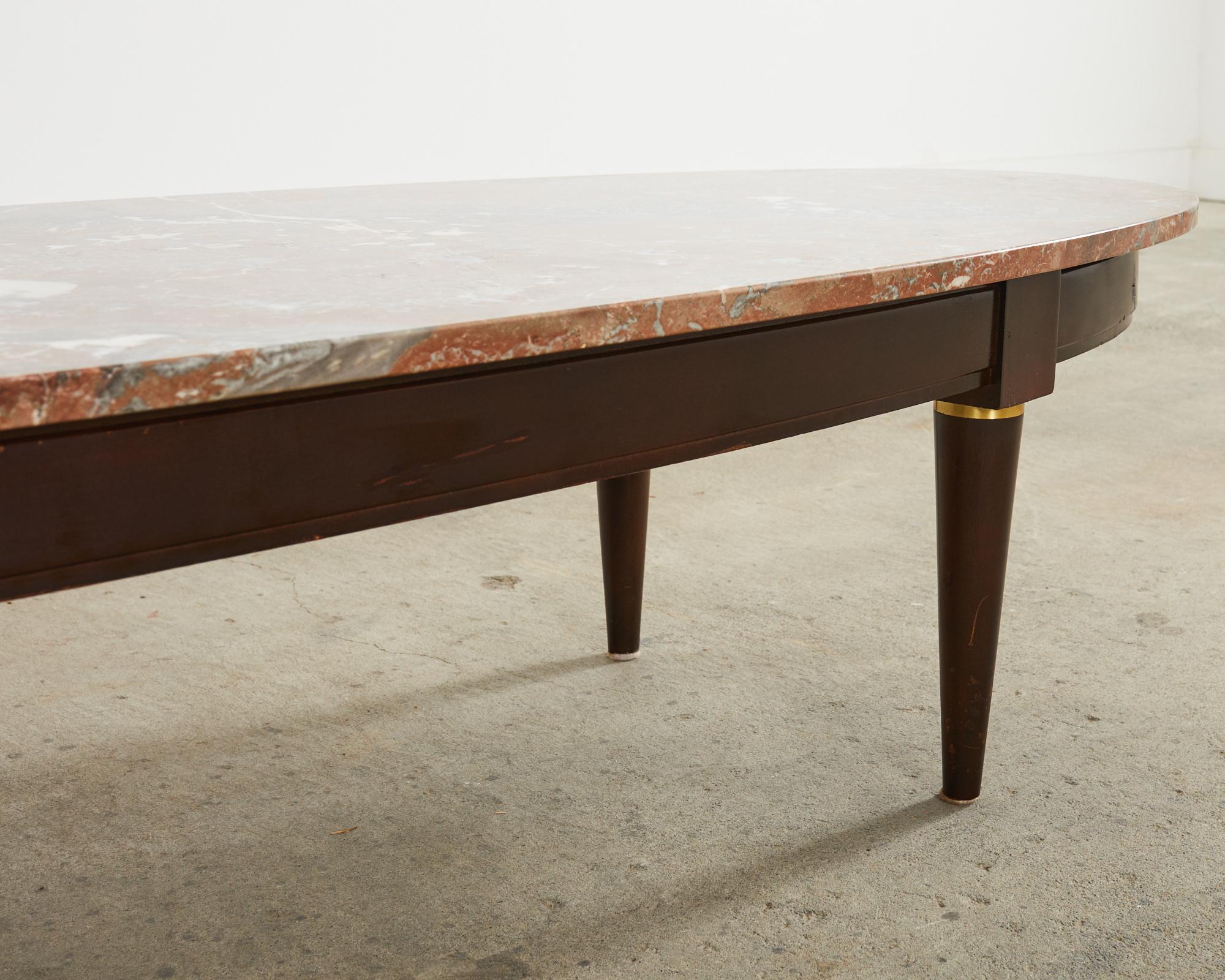 Mid-Century Modern Dutch Marble Top Surfboard Cocktail Table For Sale 7