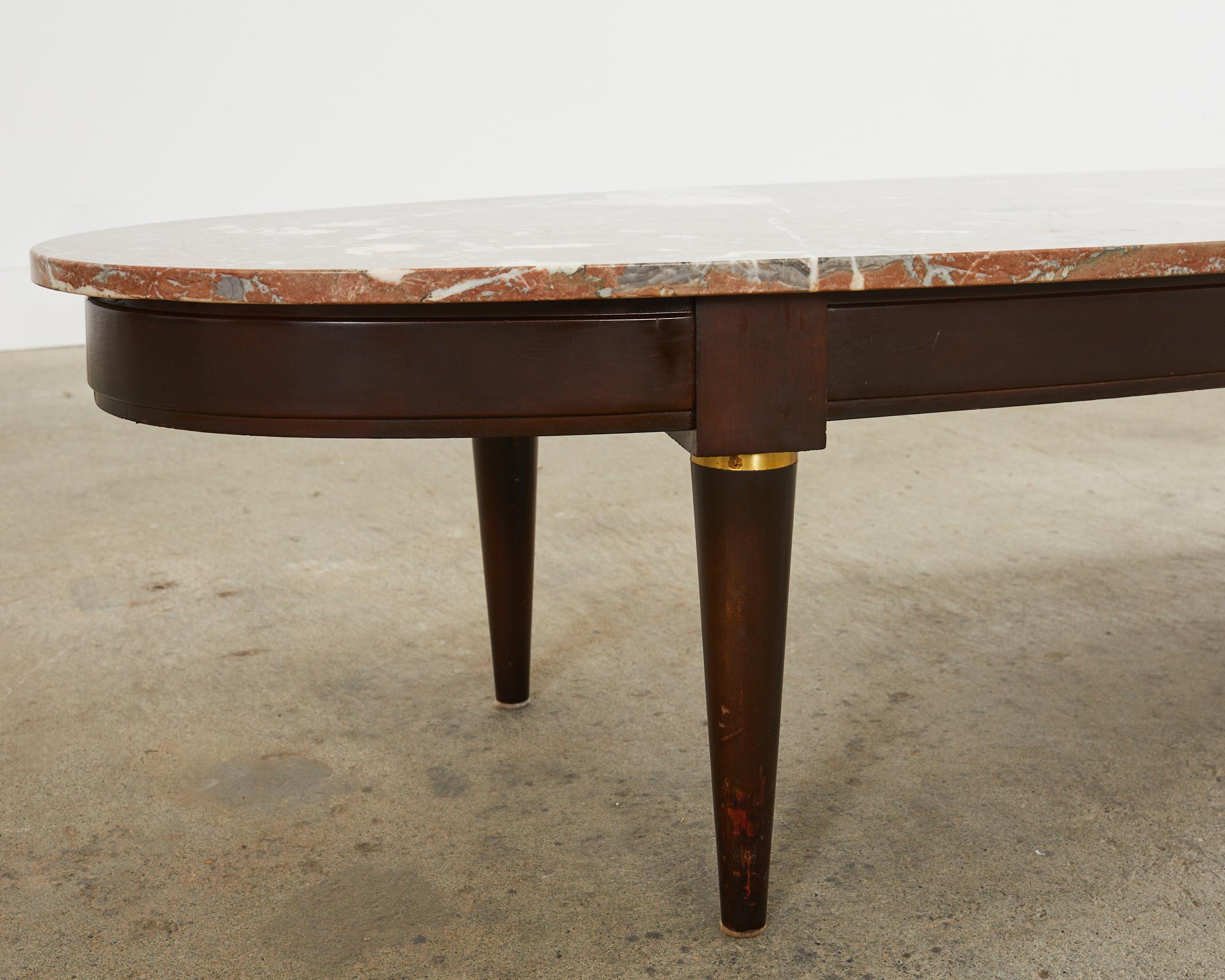 Mid-Century Modern Dutch Marble Top Surfboard Cocktail Table For Sale 10