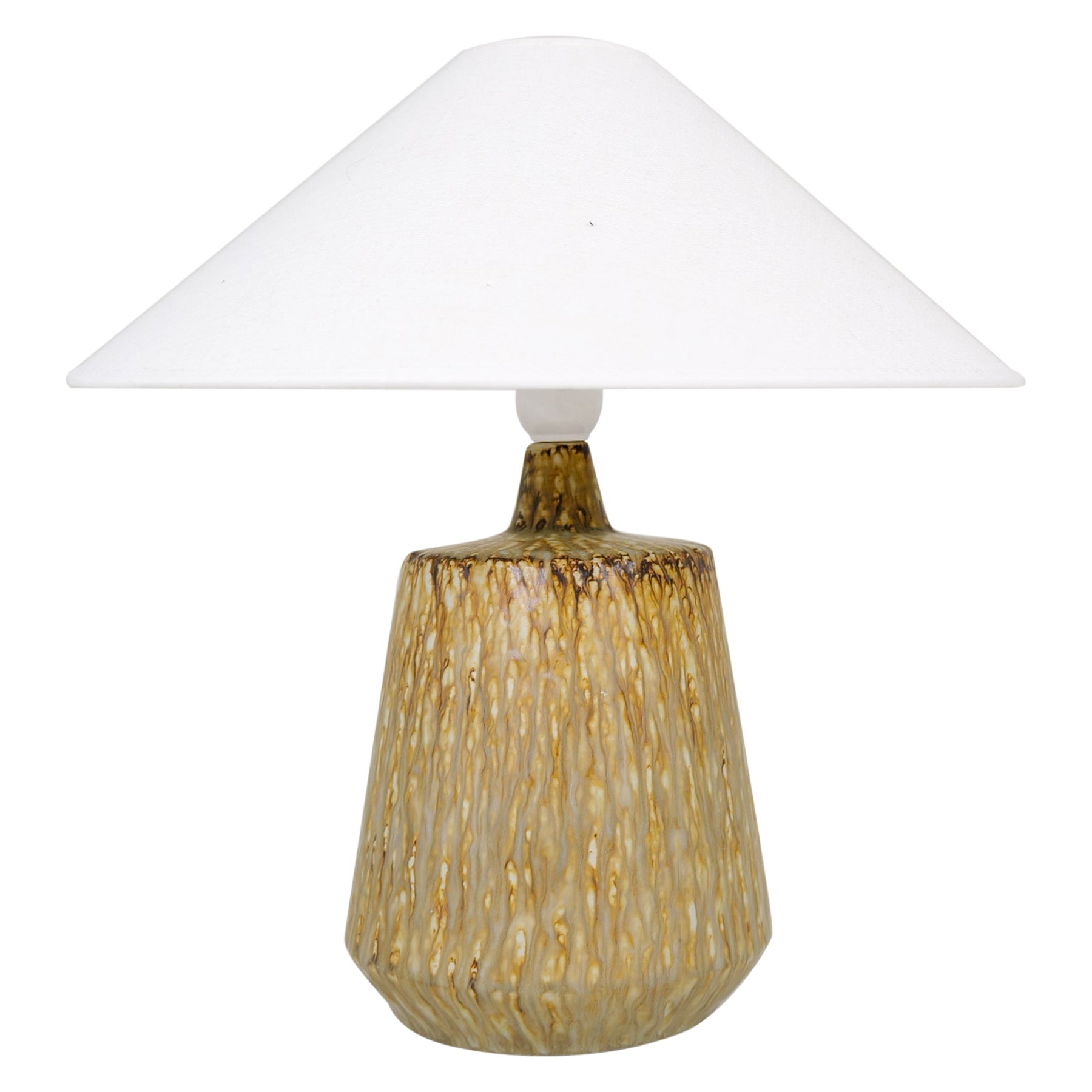 Midcentury Modern Earthy Tone Ceramic Table Lamp Gunnar Nylund Rörstrand, Sweden