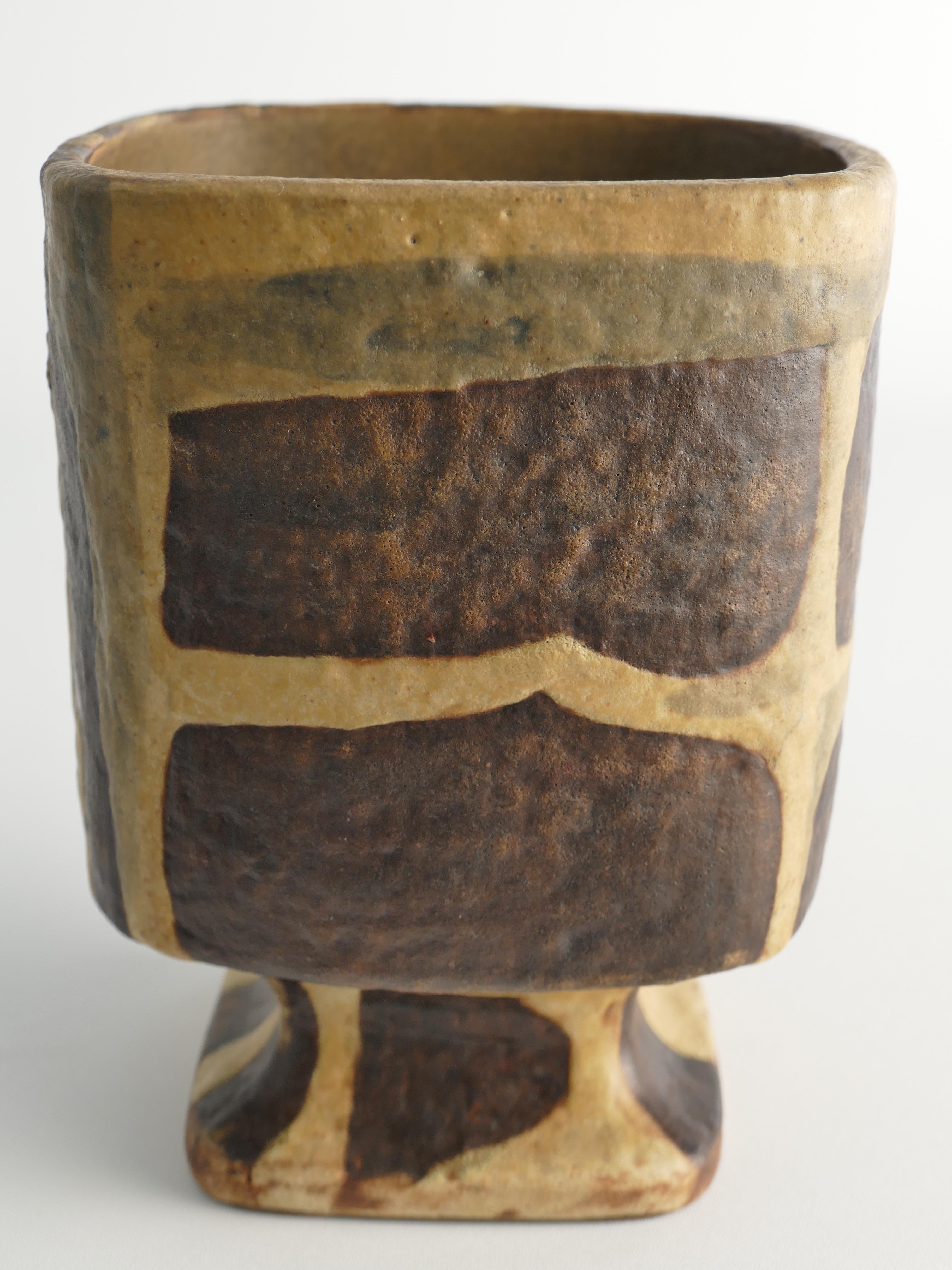 Vase en céramique lave grasse moderne du milieu du siècle dernier par Fridegart Glatzle, Karlsruhe, années 1960 en vente 3