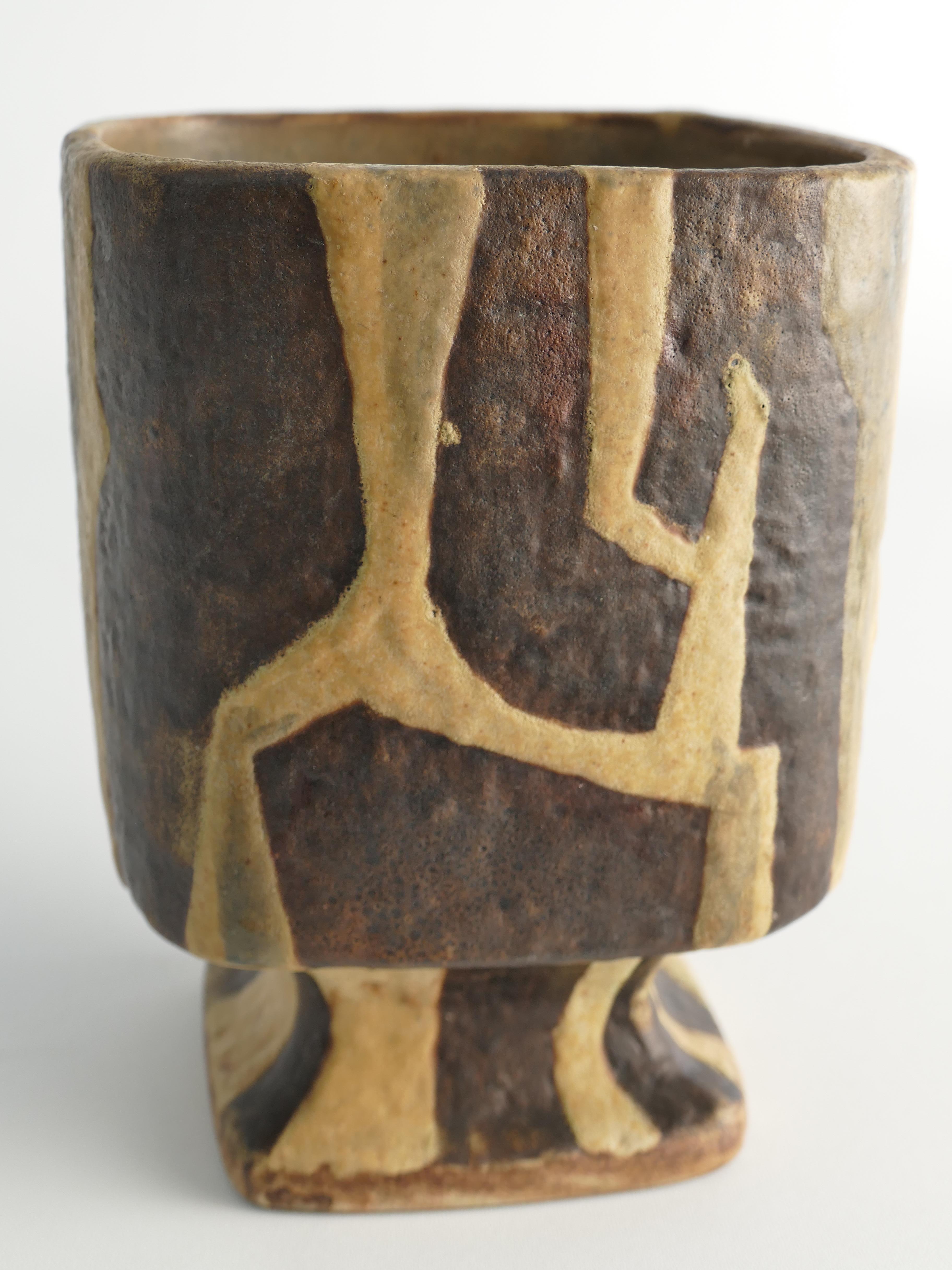 Vase en céramique lave grasse moderne du milieu du siècle dernier par Fridegart Glatzle, Karlsruhe, années 1960 en vente 7