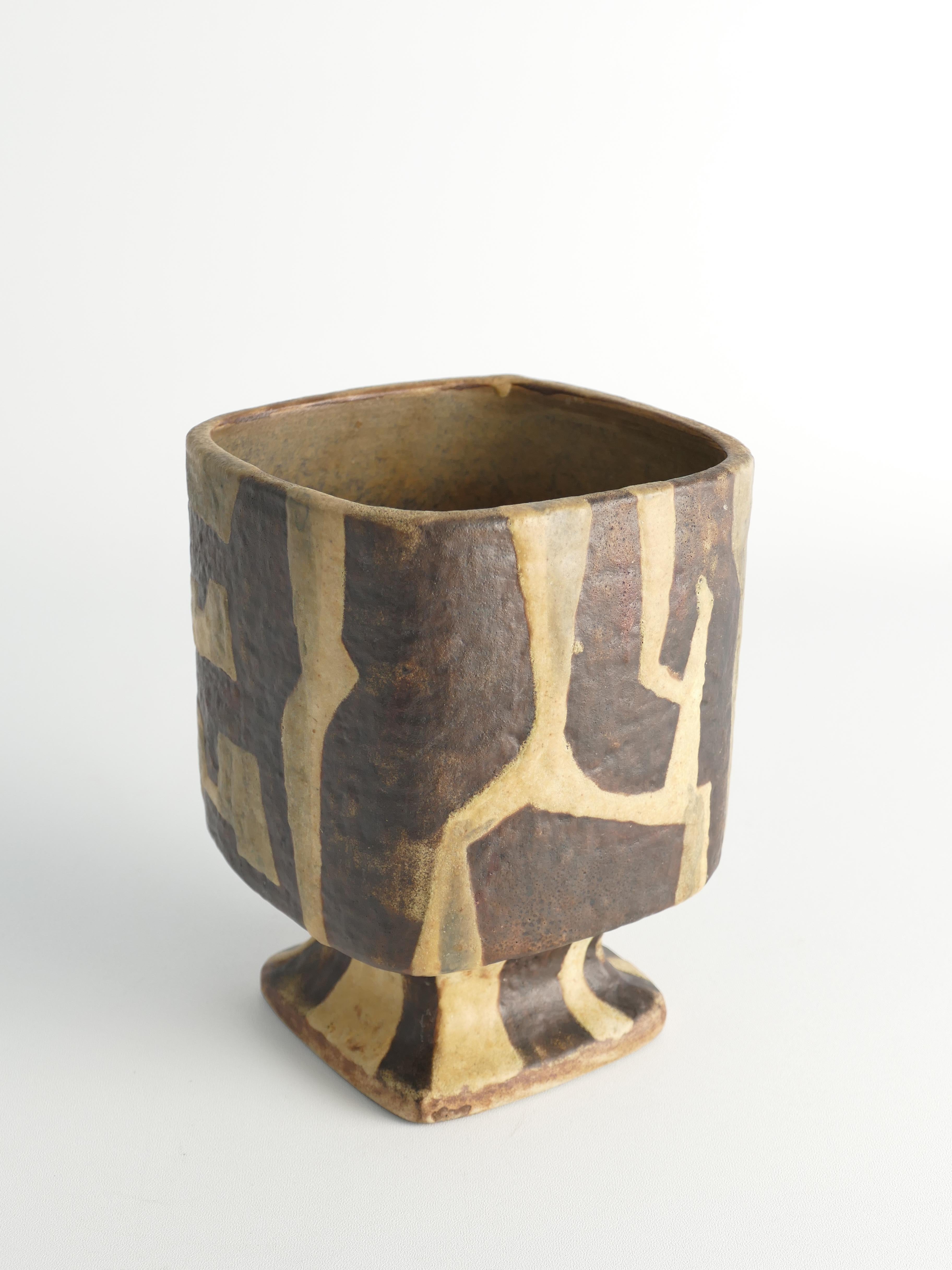 Midcentury Modern Fat Lava Ceramic Vase by Fridegart Glatzle, Karlsruhe, 1960s For Sale 14