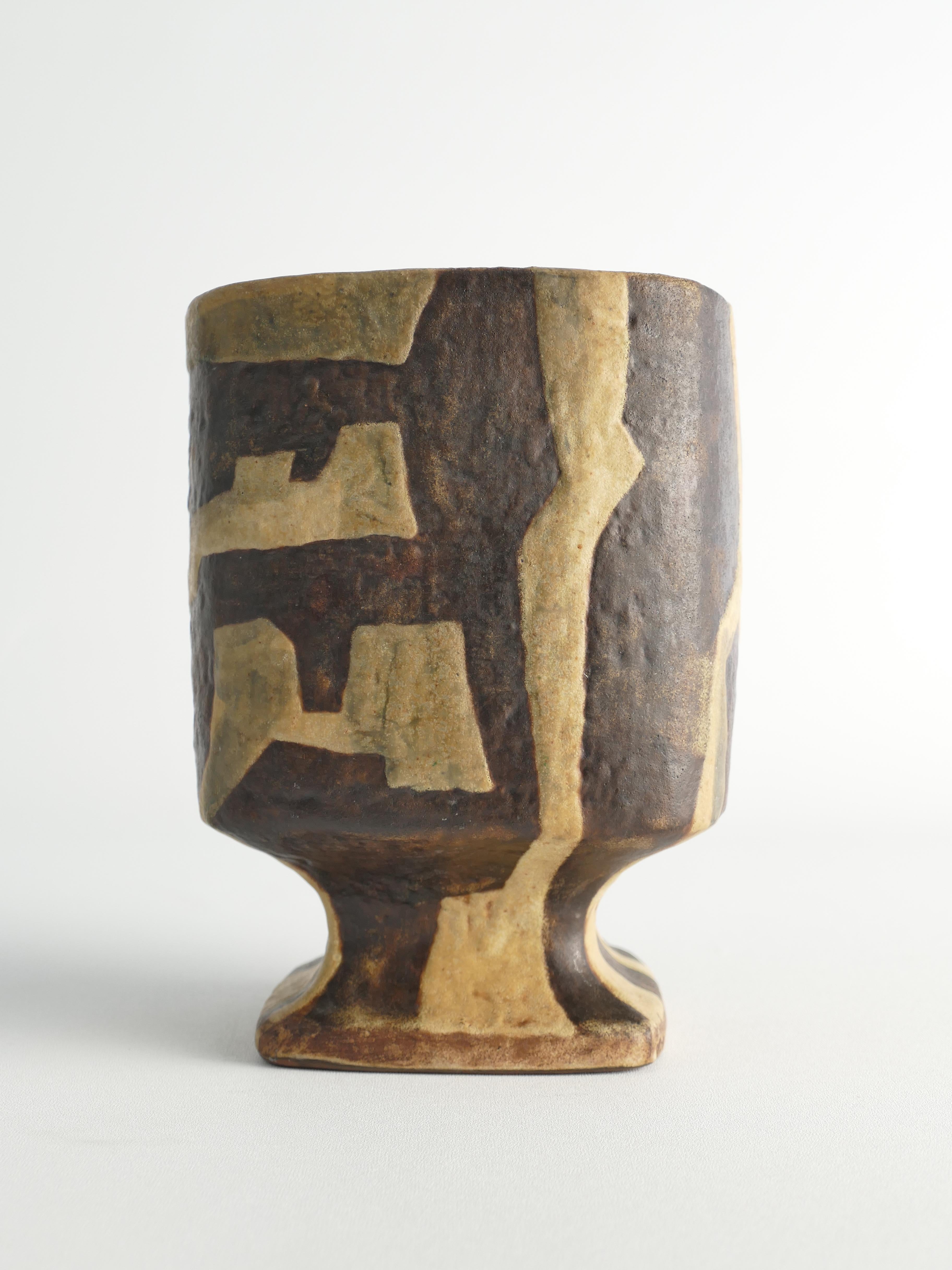 Mid-20th Century Midcentury Modern Fat Lava Ceramic Vase by Fridegart Glatzle, Karlsruhe, 1960s For Sale