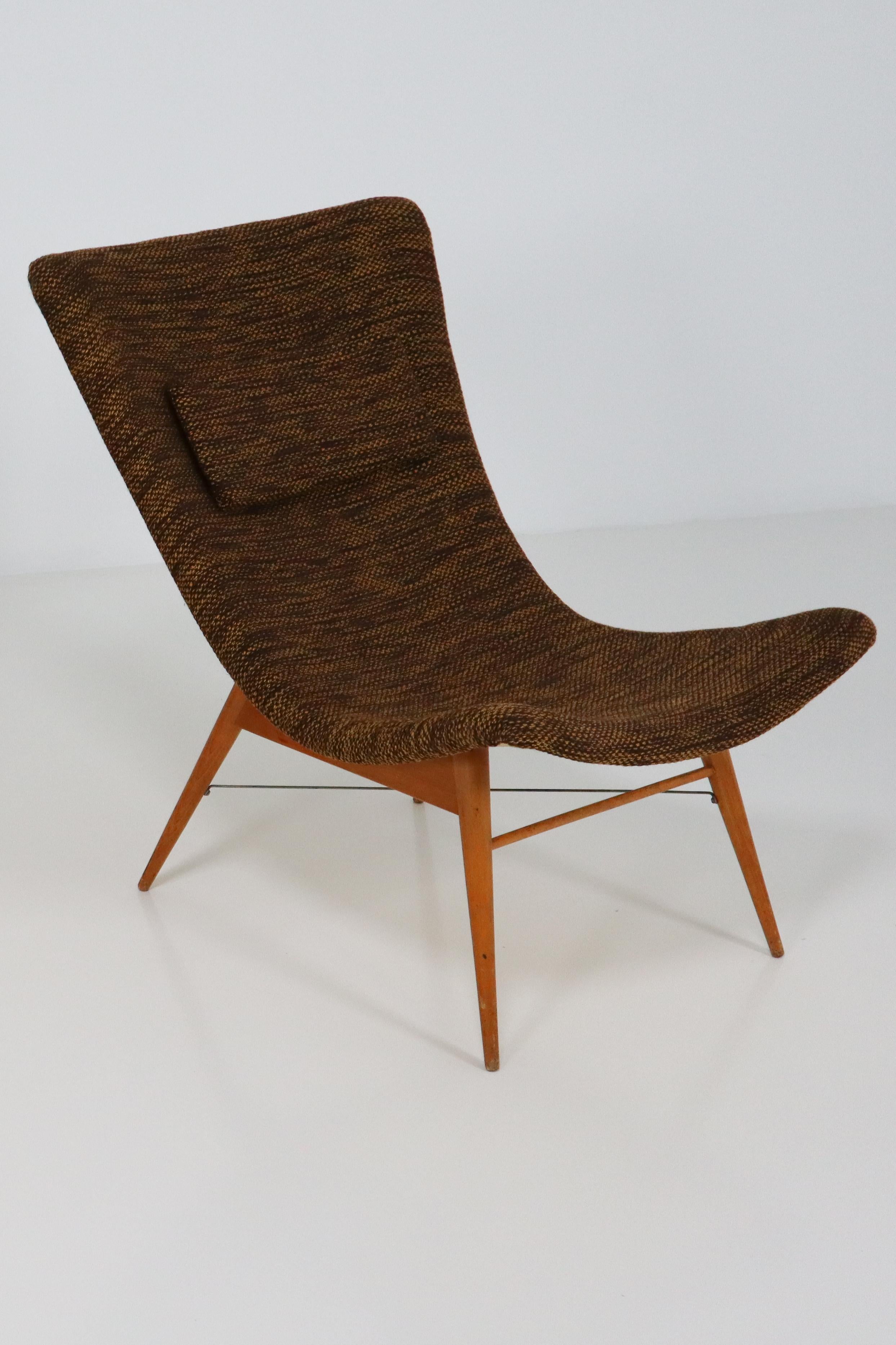Mid-20th Century Mid-Century Modern Fiberglass Lounge Chairs by Miroslav Navratil CZ, 1959